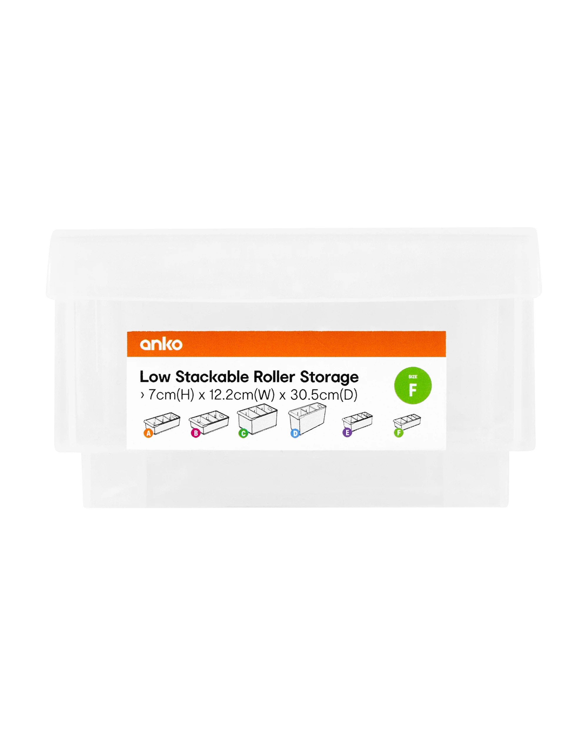 8 Low Stackable Roller Storage - Clear, 8 of 8