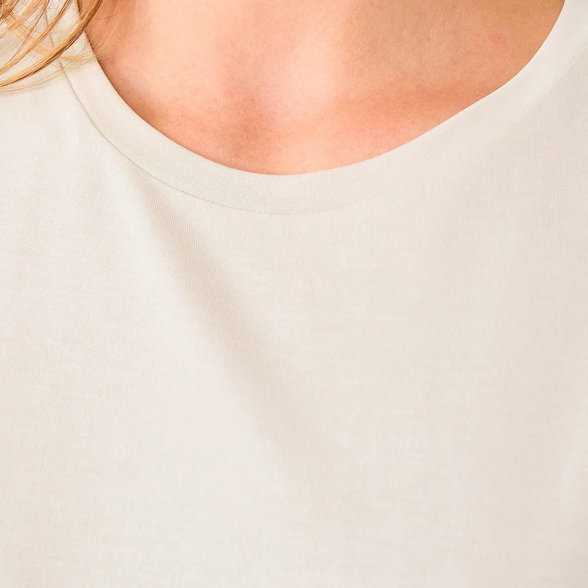 5 Short Sleeve Drape T-shirt Nat Beige, 5 of 6