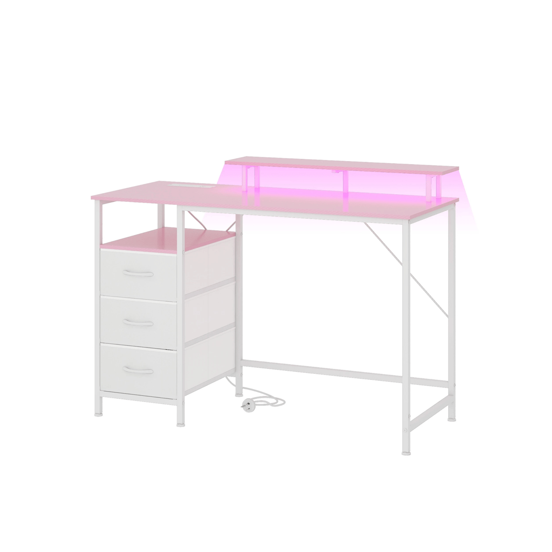 1 Advwin 120cm Computer Desk Reversible Gaming Desk Computer Table Gaming Table Study Desk for Home Office Workstation, 1 of 10