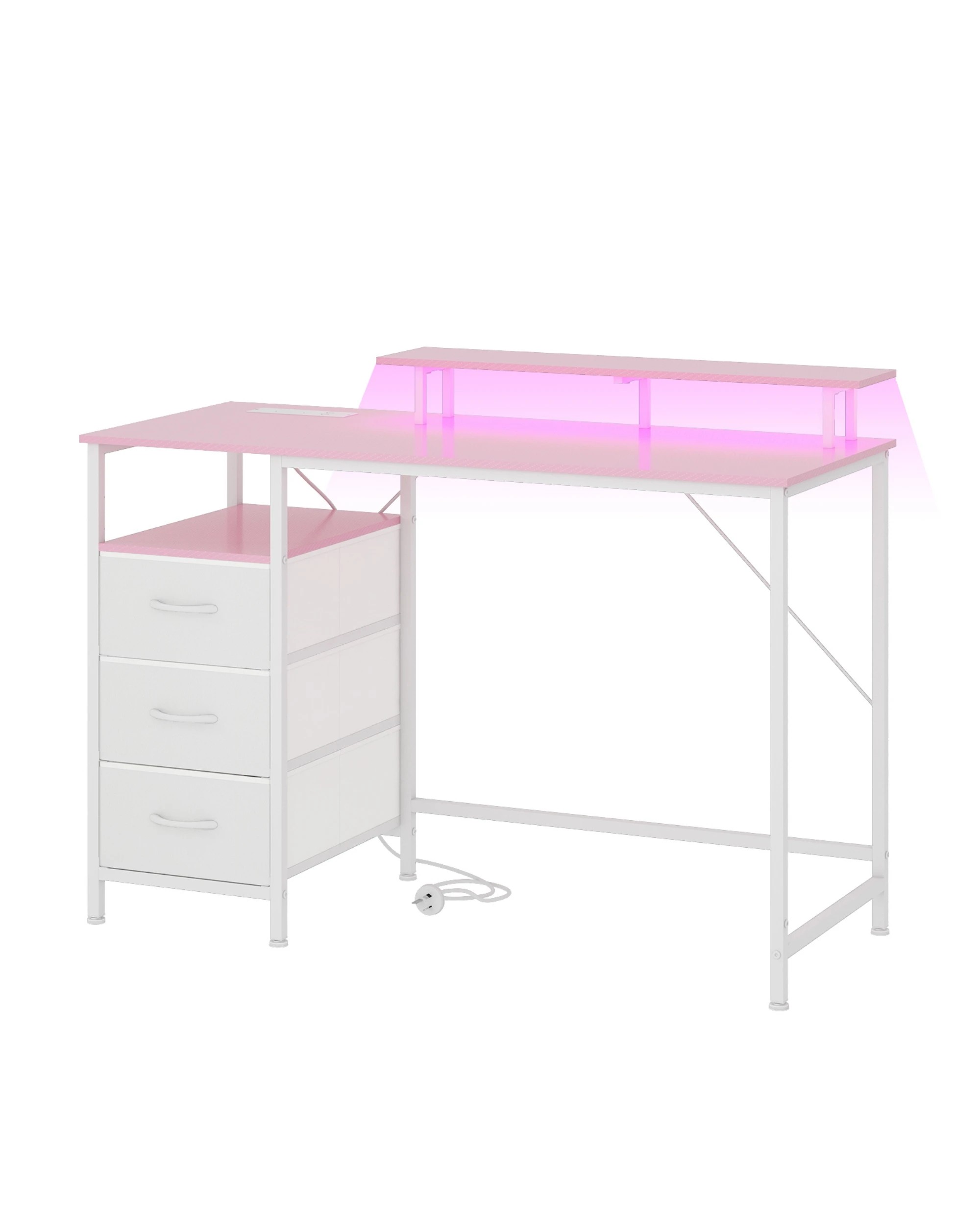 1 Advwin 120cm Computer Desk Reversible Gaming Desk Computer Table Gaming Table Study Desk for Home Office Workstation, 1 of 10