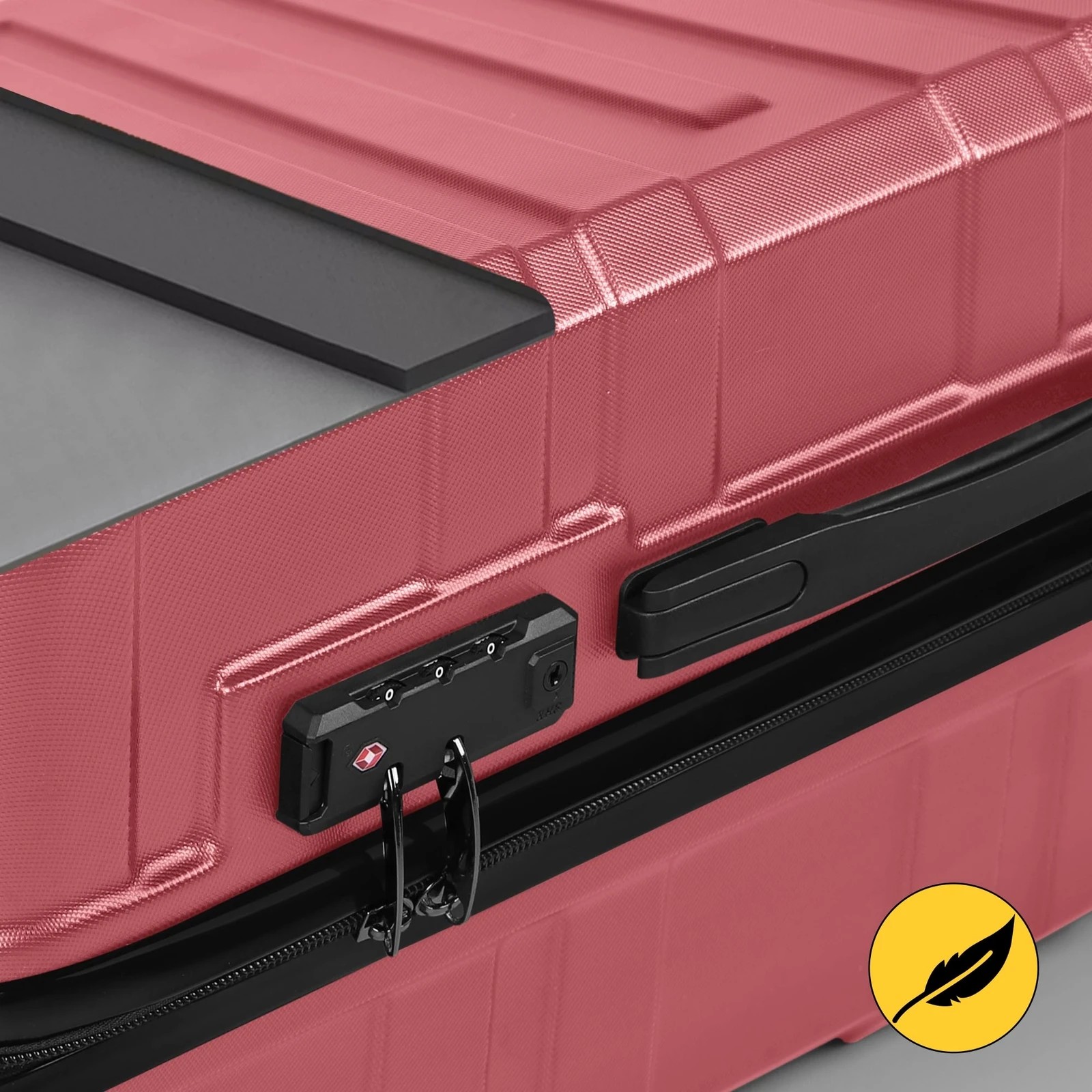 3 Alfordson Luggage 3PCS Set Suitcase ABS+PC Trolley TSA Hard Shell Case - Pink, 3 of 10