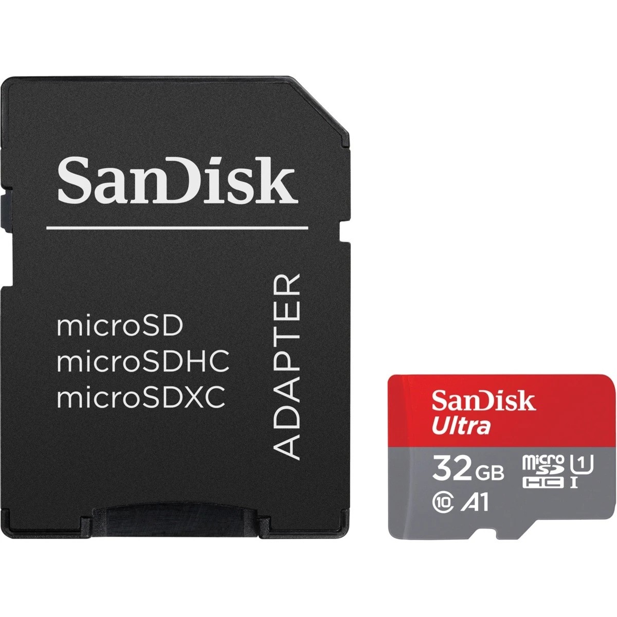 1 SanDisk Ultra MicroSD with MicroSDHC and MicroSDXC Adapter SQUA4 - 32GB, 1 of 1