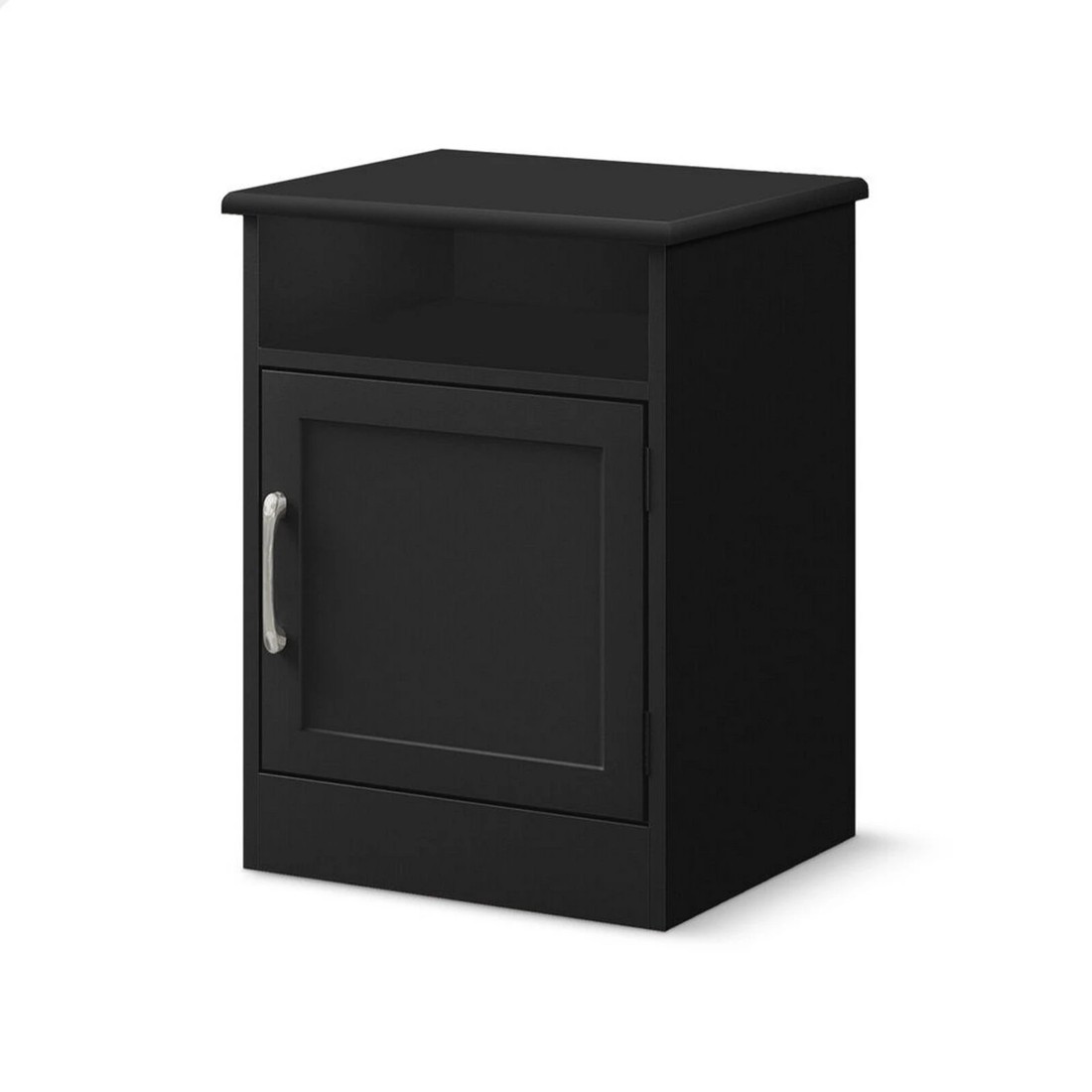 1 Alfordson Bedside Table Storage Cabinet Side End  Nightstand - Black, 1 of 10