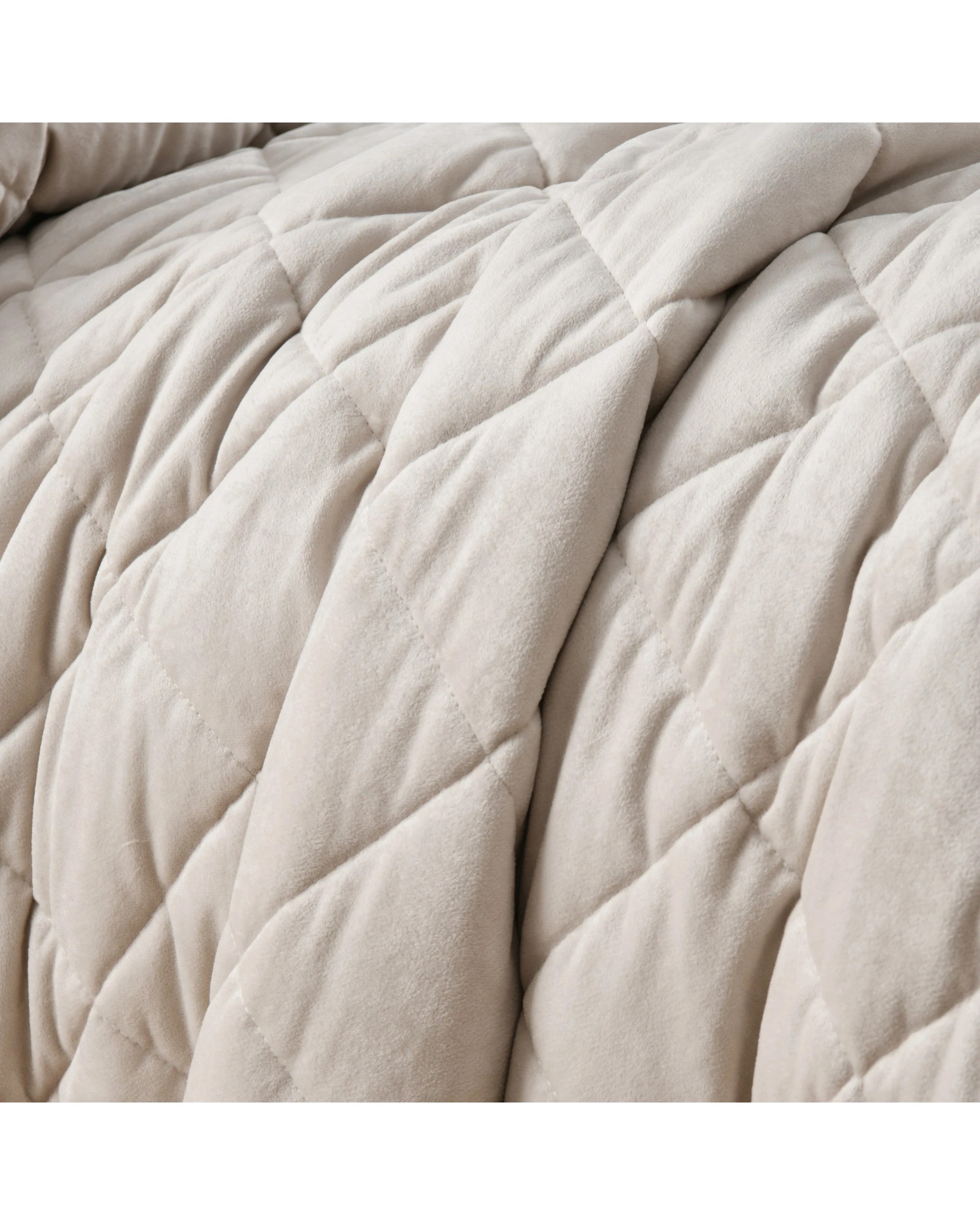 8 Dreamaker Haven Quilted Quilt Cover Set - Queen Bed - Stone, 8 of 9