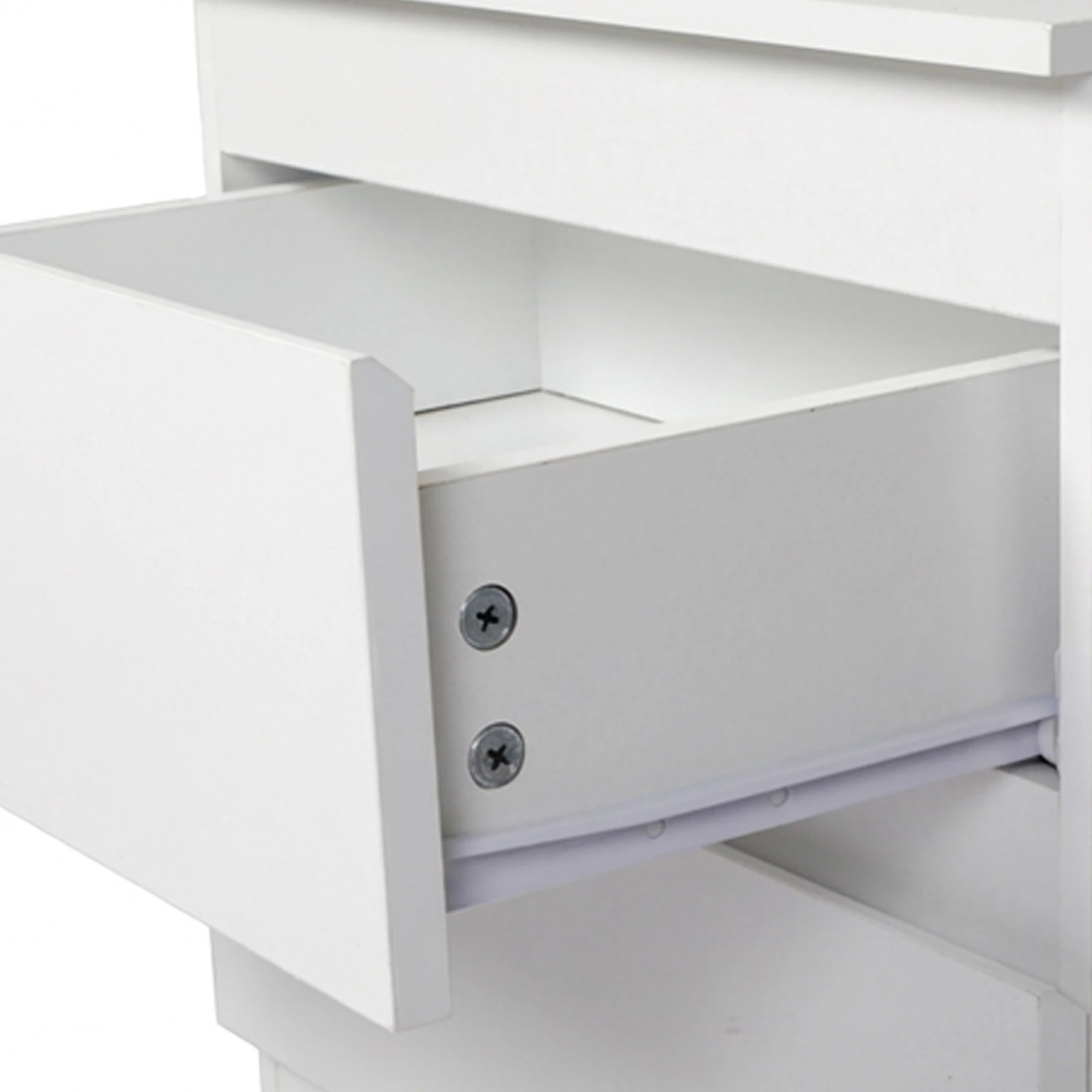 4 Levede Bedside Table Side Table 3 Drawers Storage Nightstand Bedroom Cabinet - White, 4 of 9