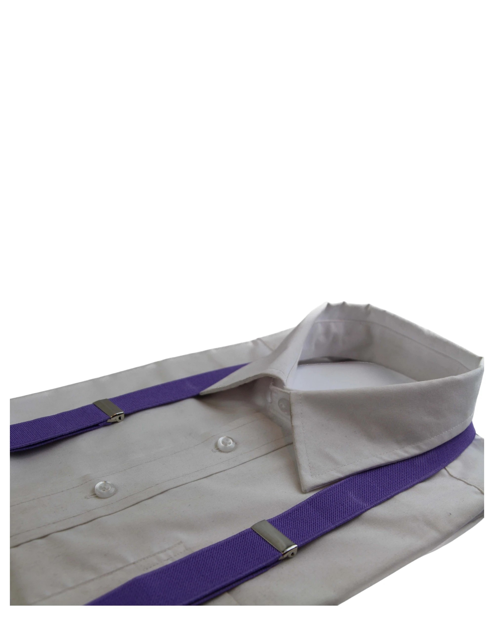 3 Zasel Mens Adjustable 100cm Violet Suspenders - Purple, 3 of 3