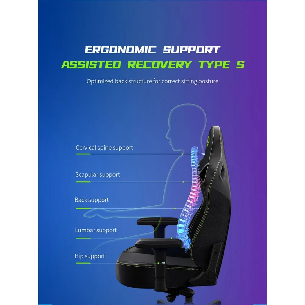10 ONEX RTC Giant Alcantara Gaming Chair Black Gaming Chairs, 10 of 10