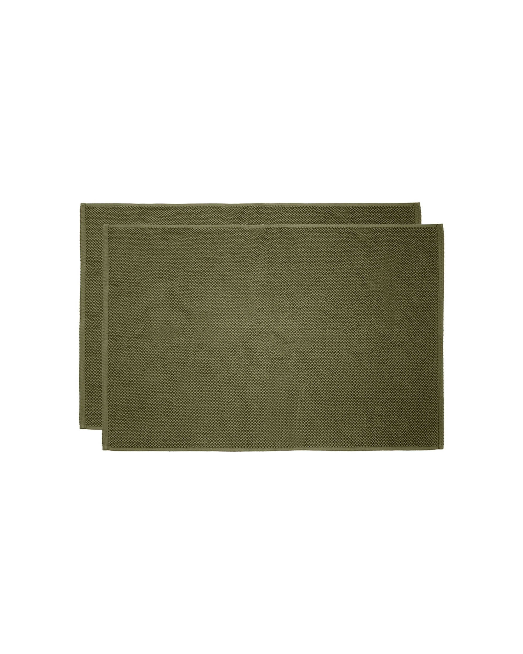 1 BAMBURY Angove 2 Pack Bath Mat Turkish Cotton Machine Washable - Green, 1 of 1