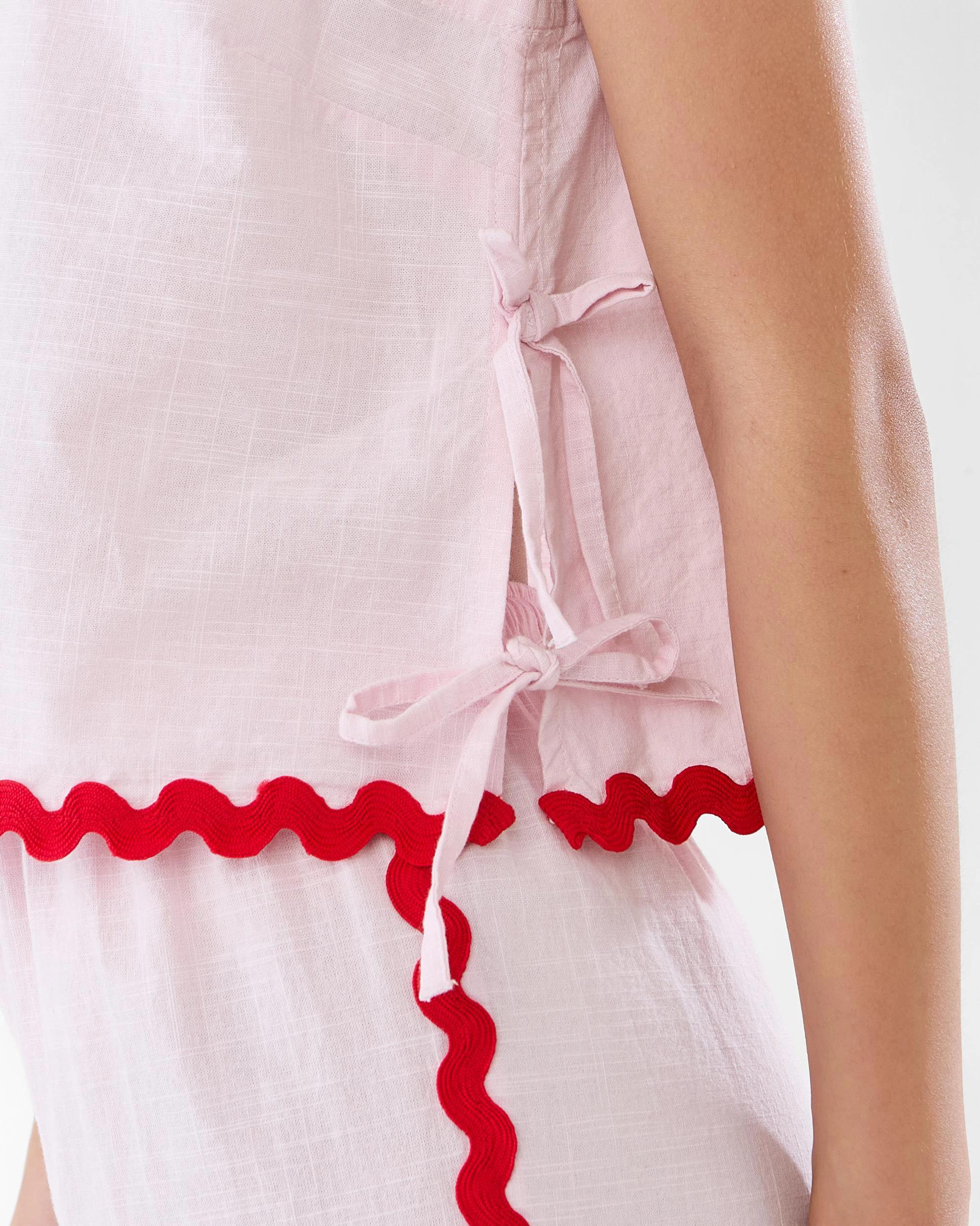 5 Sleeveless Woven Side Bow Top Bllet Pink, 5 of 10