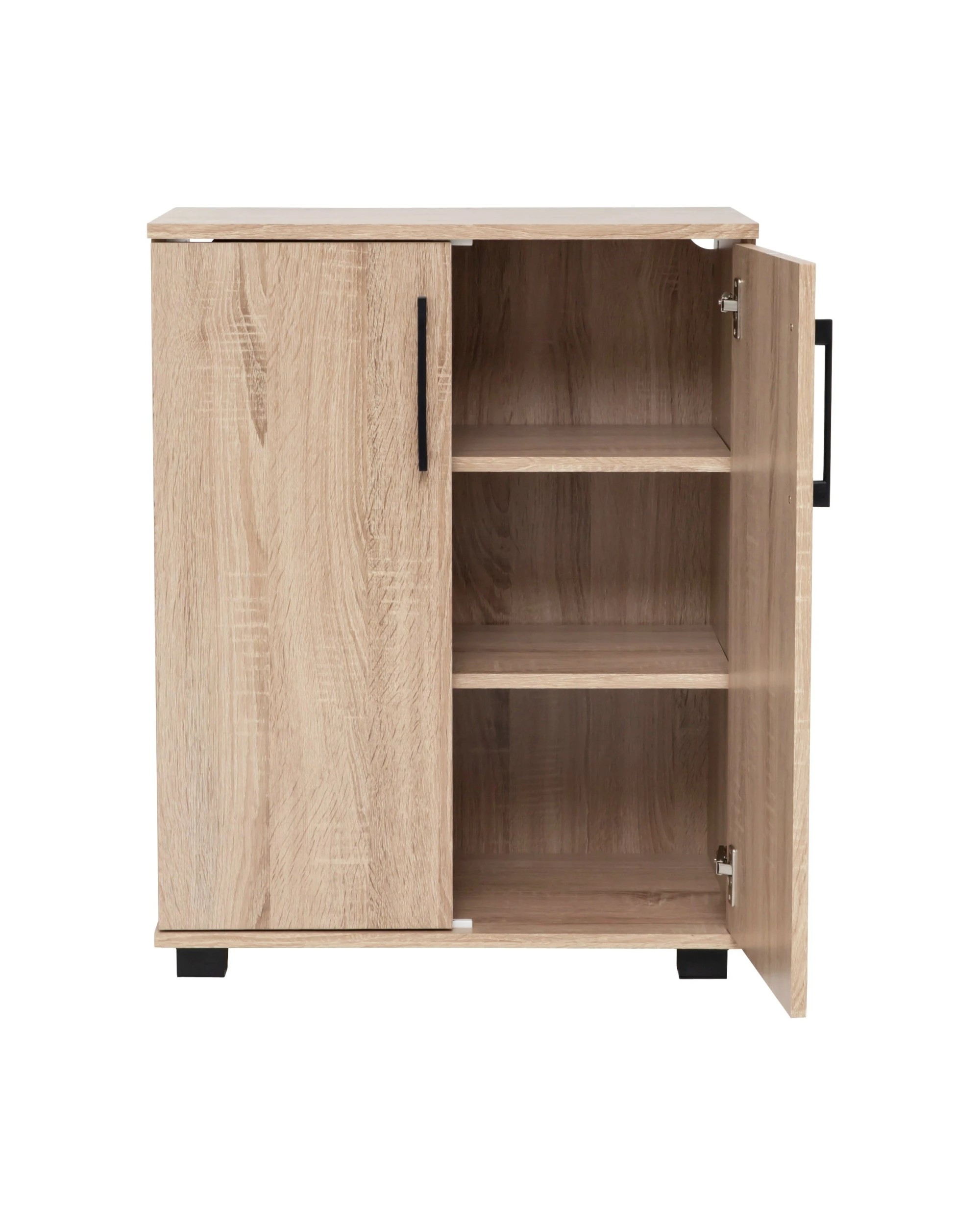 2 Alpine Bay Multi-Purpose Cupboard 2 Door Shelves Low Style Light Sonoma Oak - Beige, 2 of 7