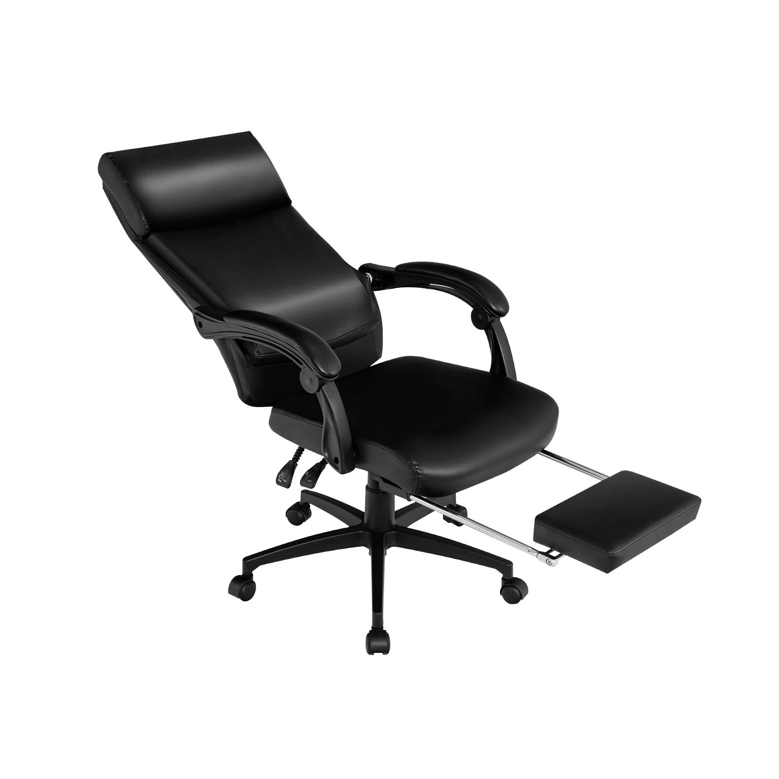 1 Costway Ergonomic Executive Office Chair Swivel Computer Chair Leather Reclining Chair, 1 of 4