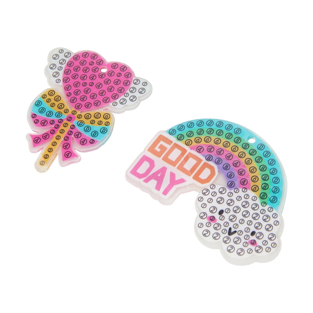 6 Make Your Own Gem Keychains: Gem by Numbers Keyring Set, 6 of 10