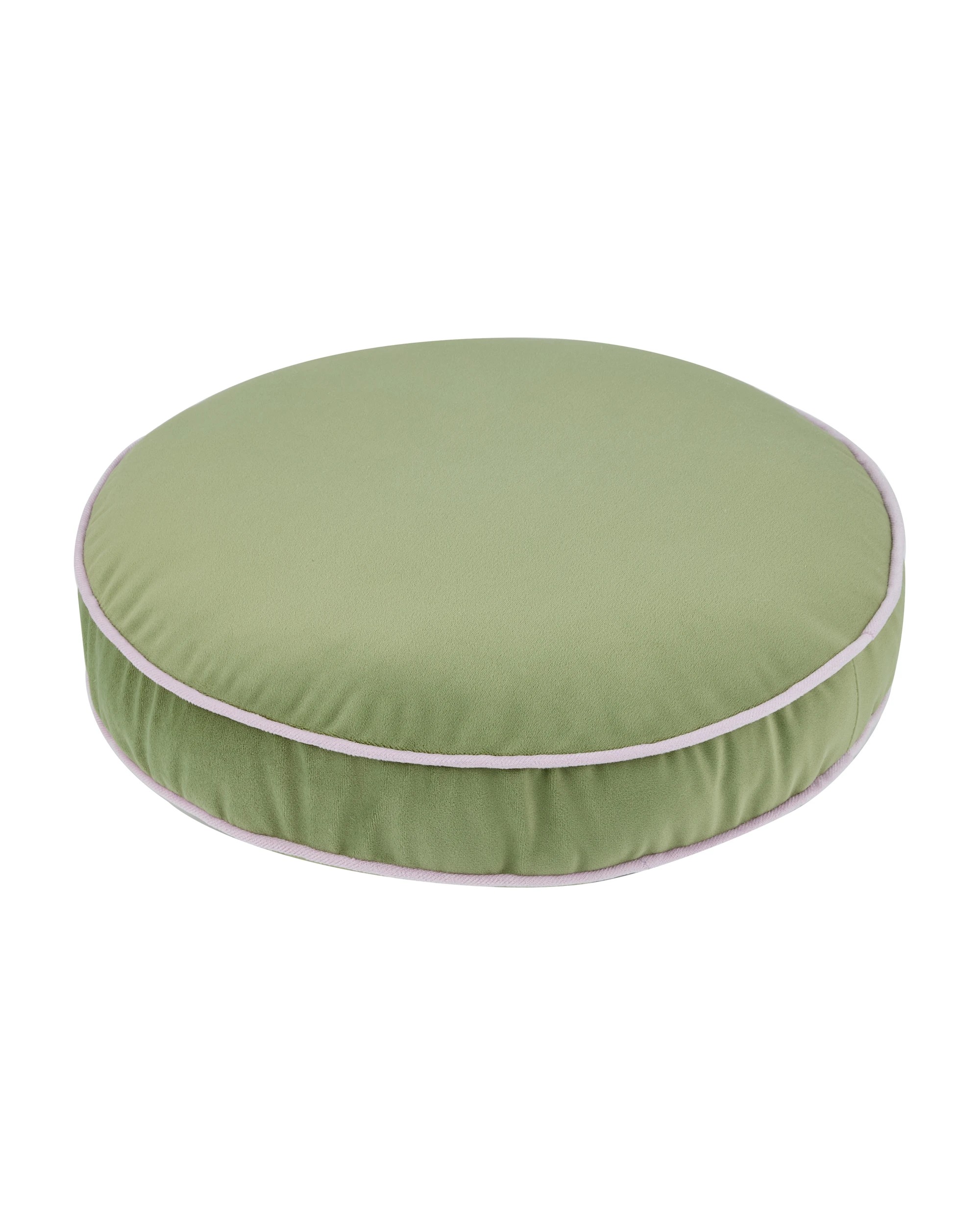 2 40cm Velvet Round Cushion - Sage, 2 of 6