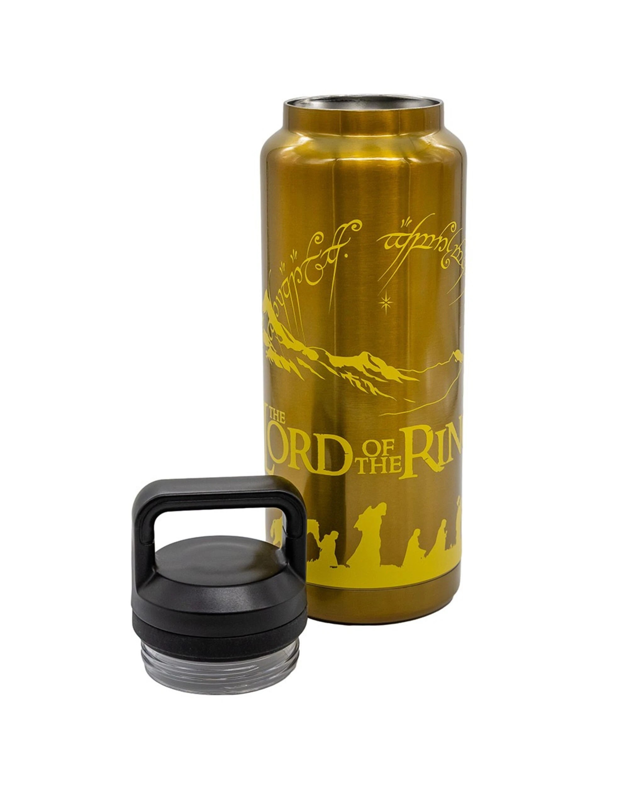 2 The Lord of The Rings - Fellowship of The Ring Premium Metal Drink Bottle - Gold, 2 of 3