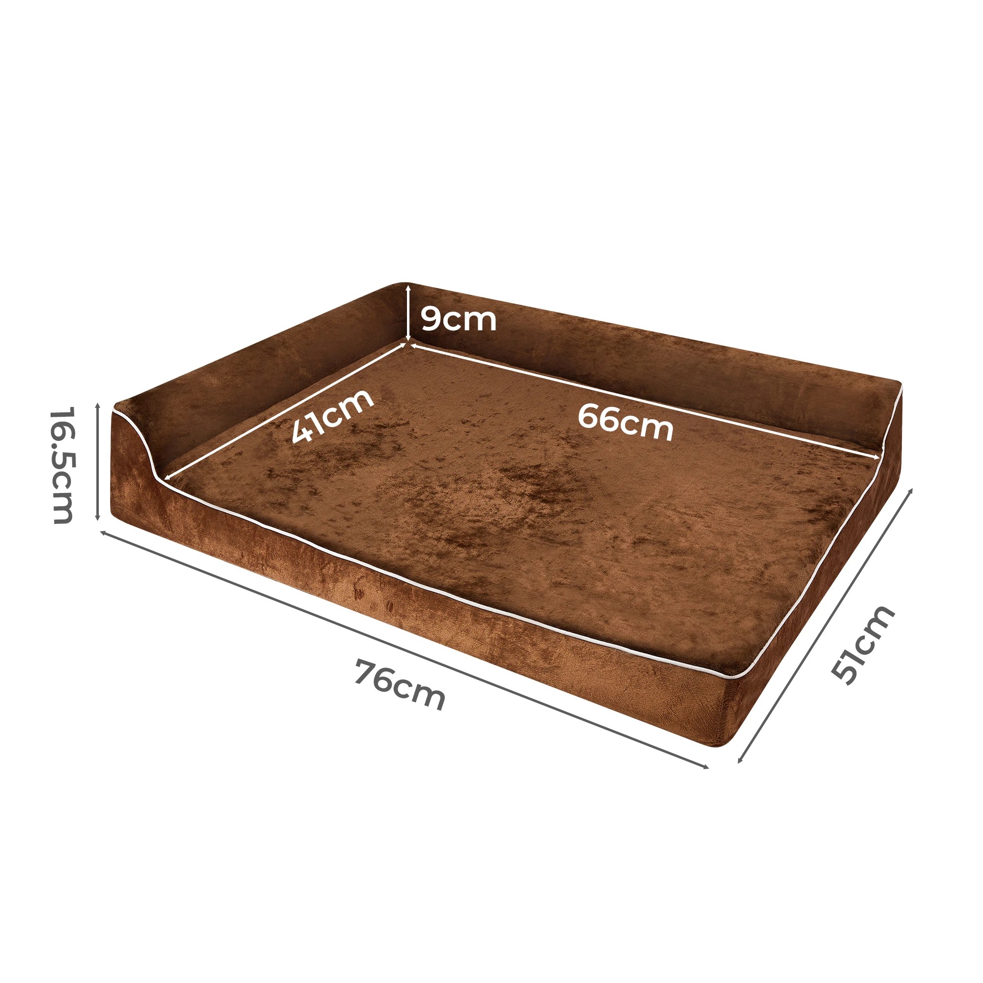 3 Pawz Orthopedic Memory Foam Dog Bed Medium, 3 of 7
