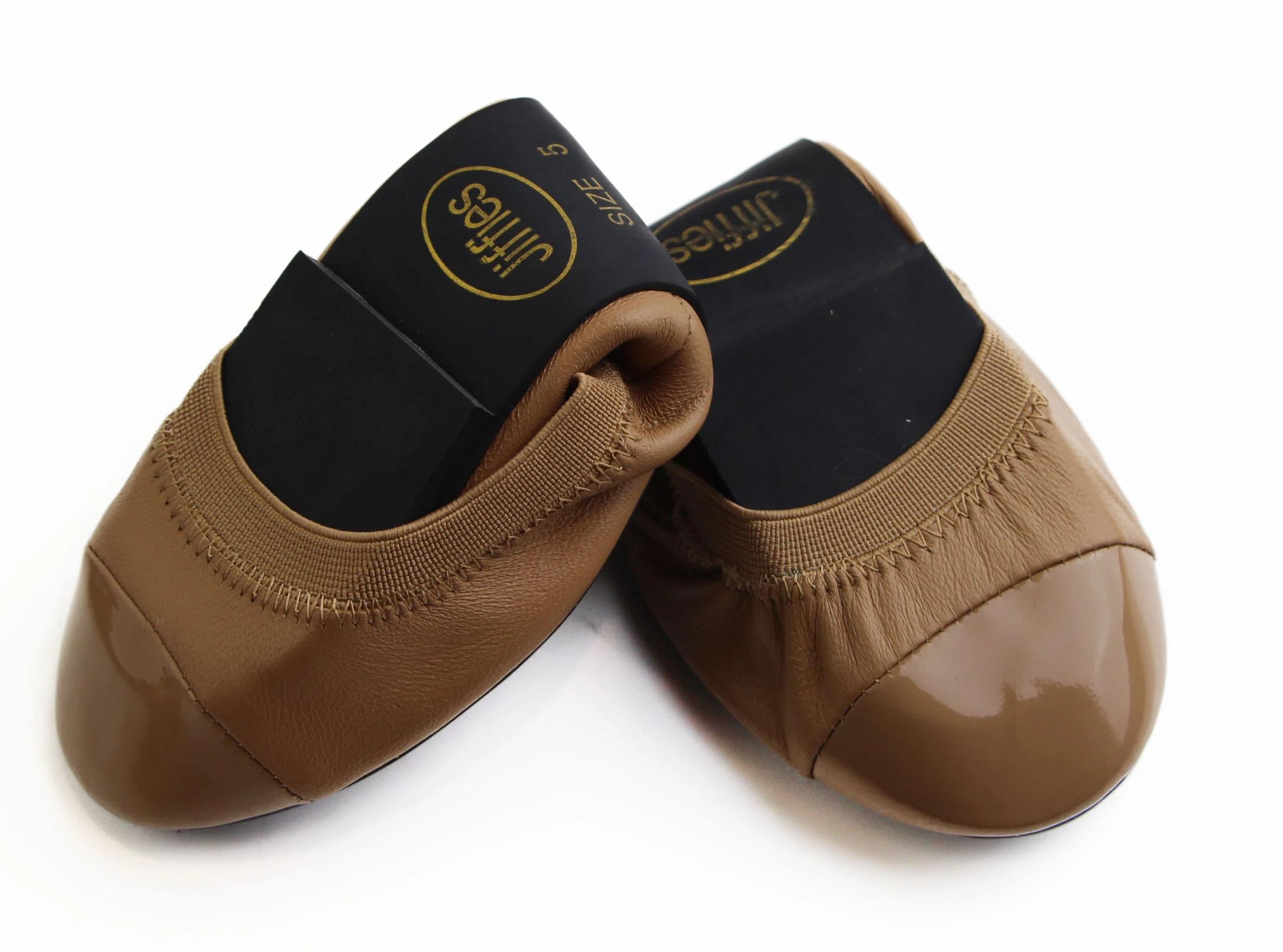 2 Jiffies Leather Ballet Lauren Womens Dance Flats Shoes CAMEL, 2 of 2