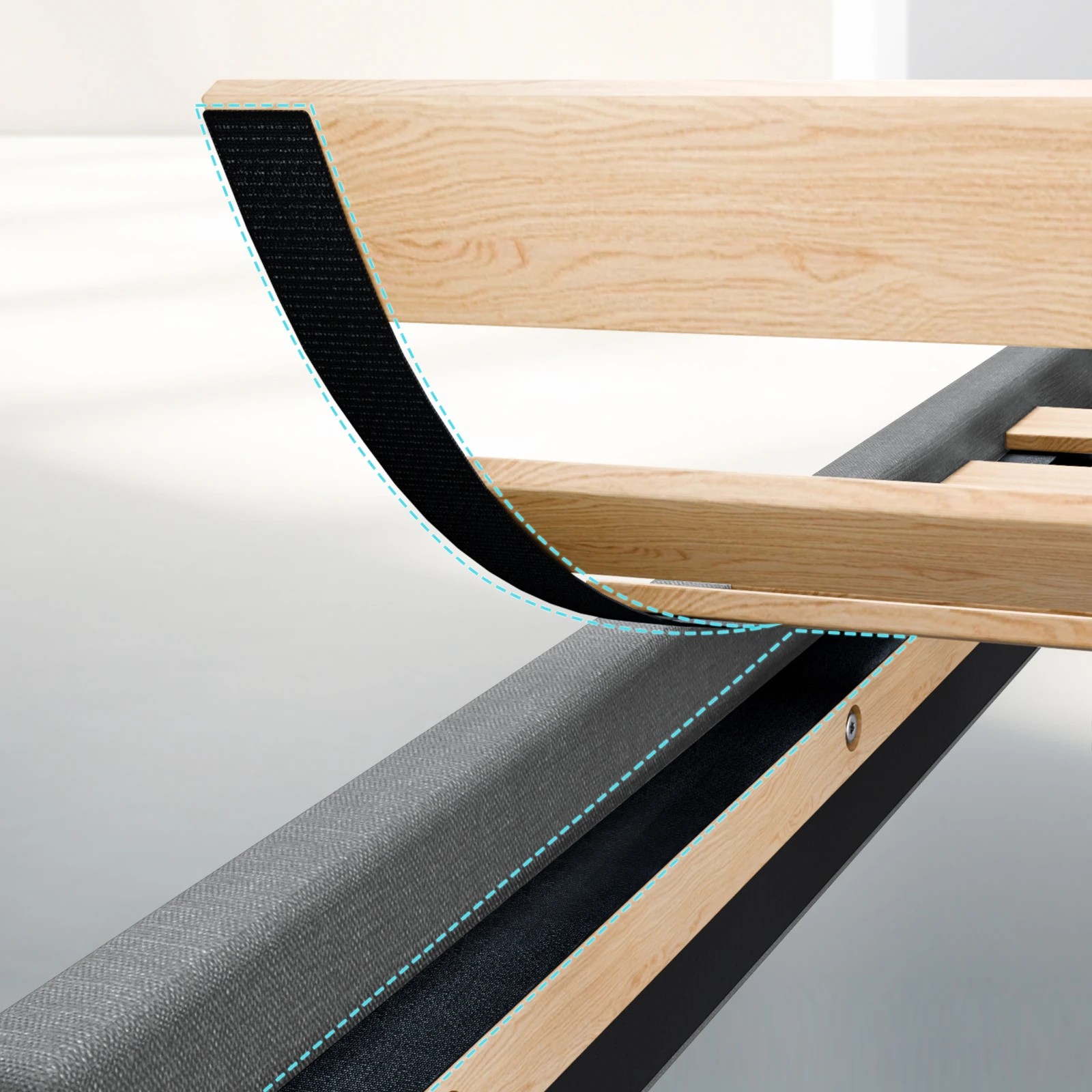 8 Alfordson Bed Frame Queen Size Mattress Base Platform Fabric Calla - Grey, 8 of 10