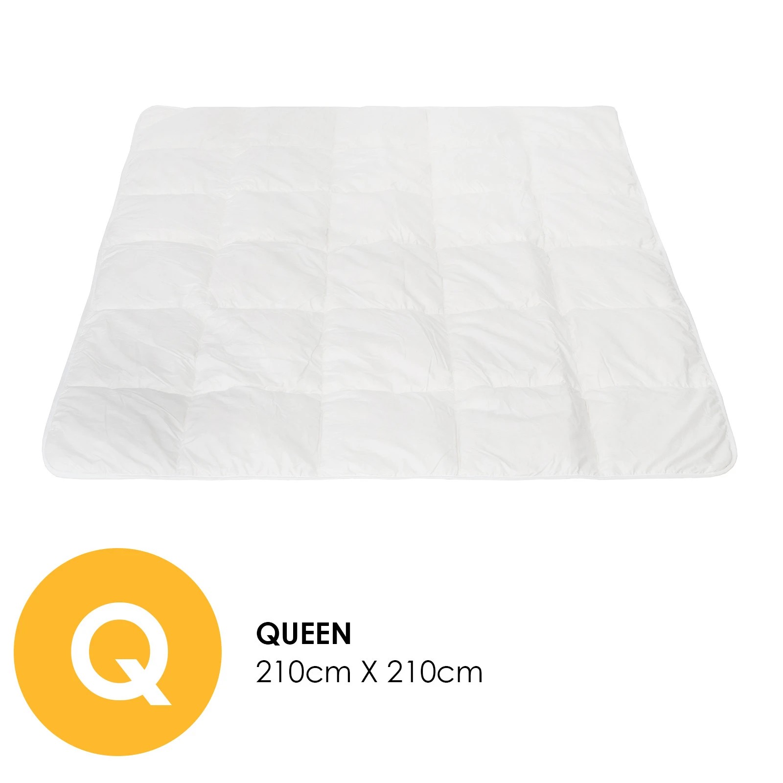 2 Royal Comfort 260GSM Deluxe Eco-Silk Touch Quilt 100% Microfibre Cover - Queen Bed - White, 2 of 7