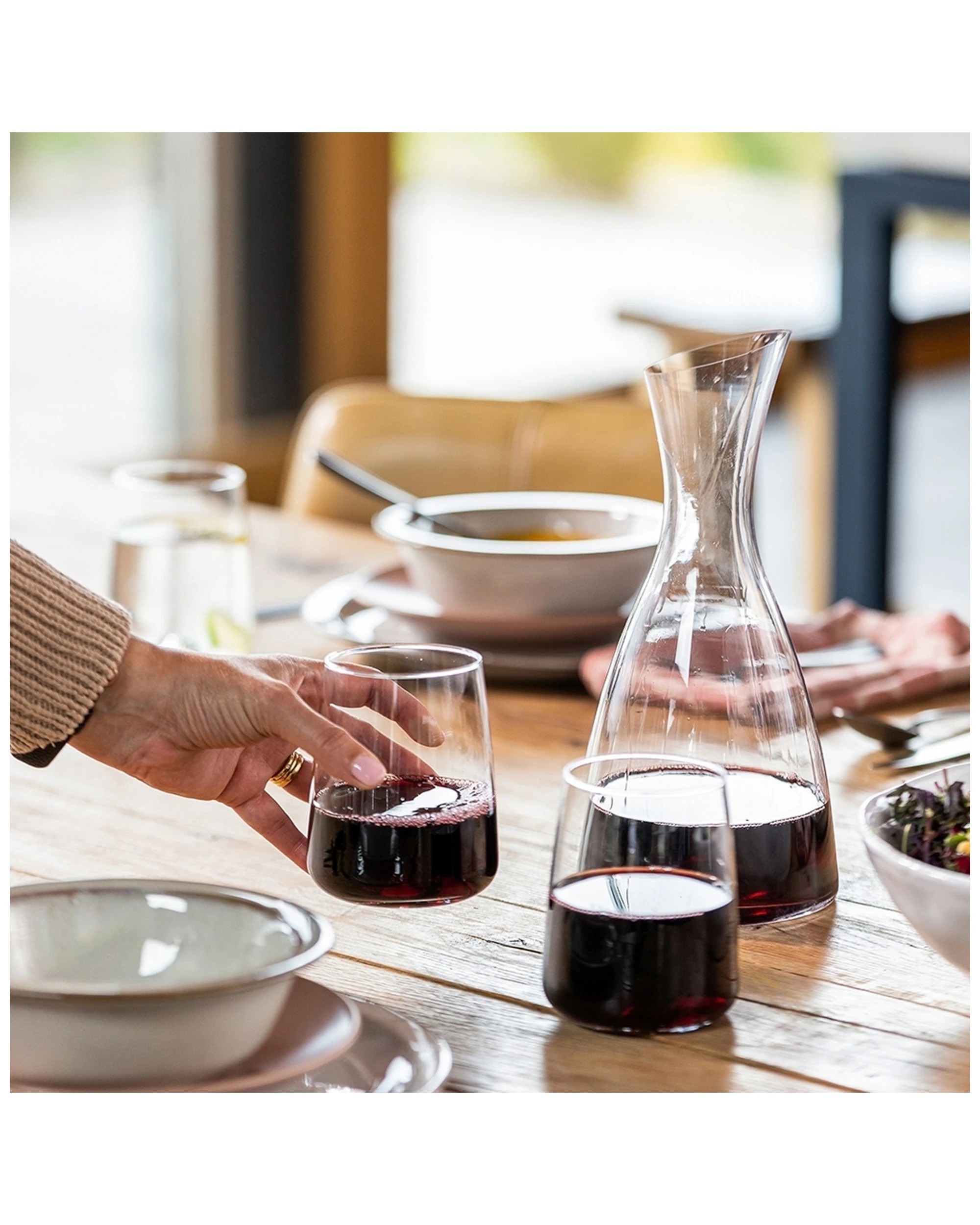 5 6pc Ecology Ida Stemless Wine/gin/water Drinking Glasses/tumbler Cup Clear 430ml
 - Clear, 5 of 6