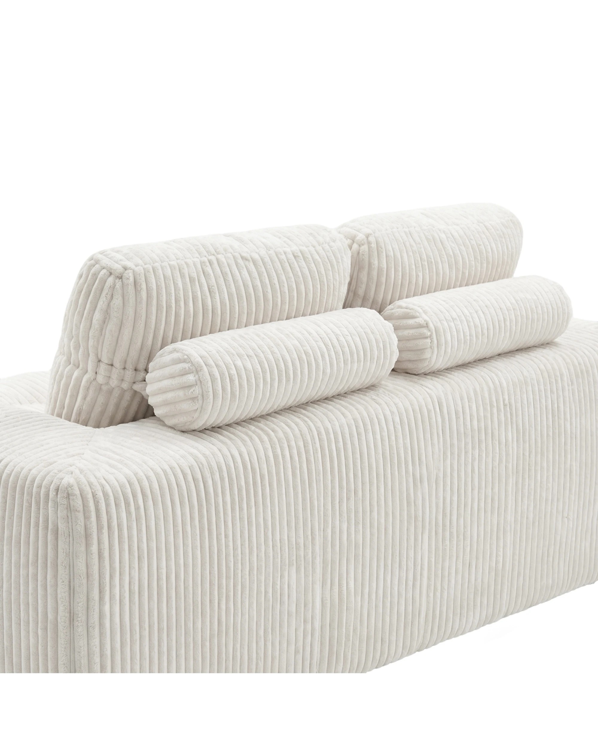 3 Advwin Folding Sofa Bed 2 in 1 Convertible Floor Loveseat Sofa, Fold Out Corduroy Sleeper Couch with 2 Pillows, 3 of 10