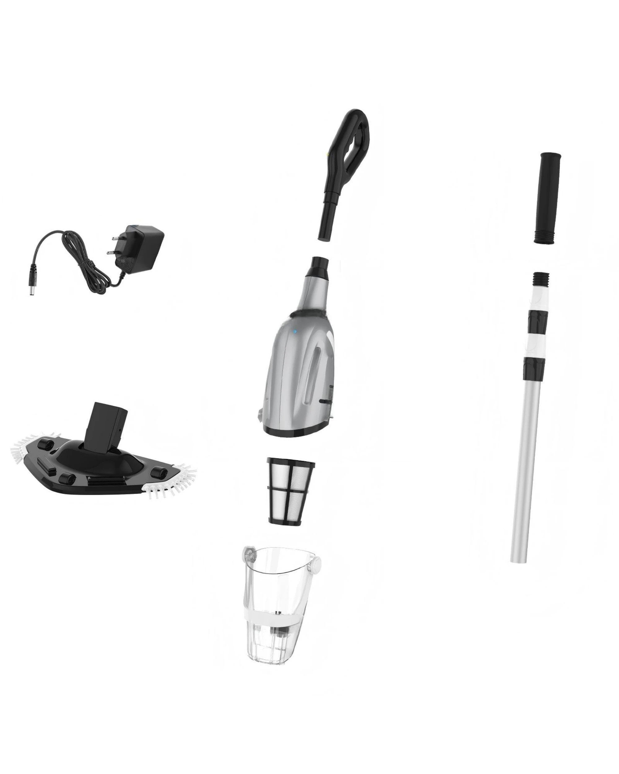 Advwin Rechargeable Pool Vacuum Cleaner 120L/min Flow Rate - Grey - Kmart
