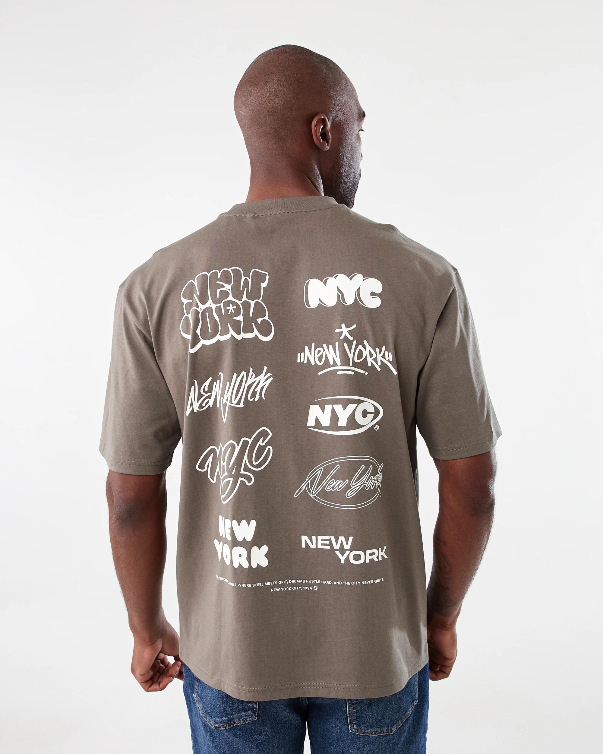 3 Oversized Graphic T-shirt Brw Ny Gft, 3 of 7