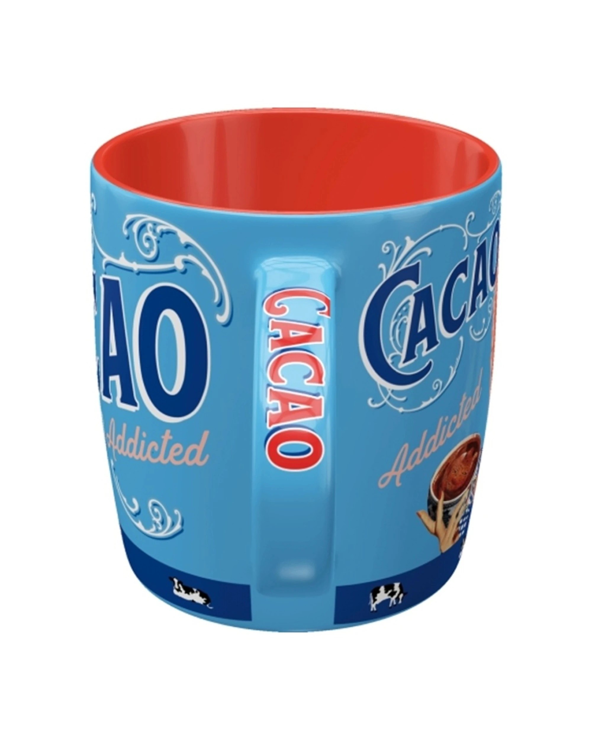 3 Nostalgic-Art 4PK Ceramic Mug 330ml Retro Design - Cacao Addicted - Blue, 3 of 4