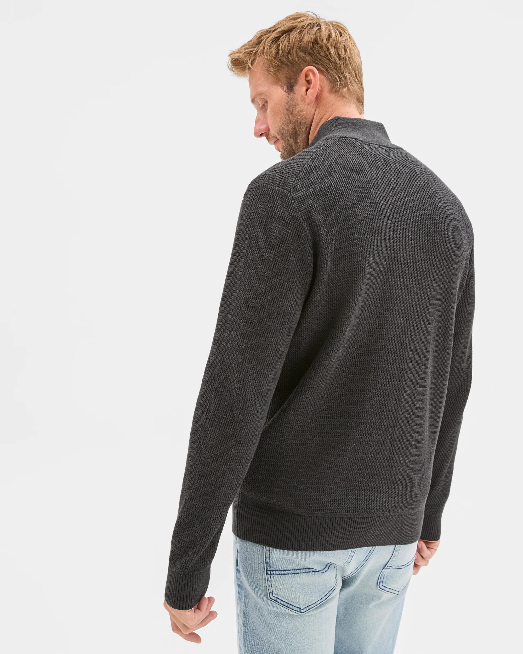 6 Target Man Australian Cotton Zip Through Knit Jumper CHARCOAL, 6 of 6