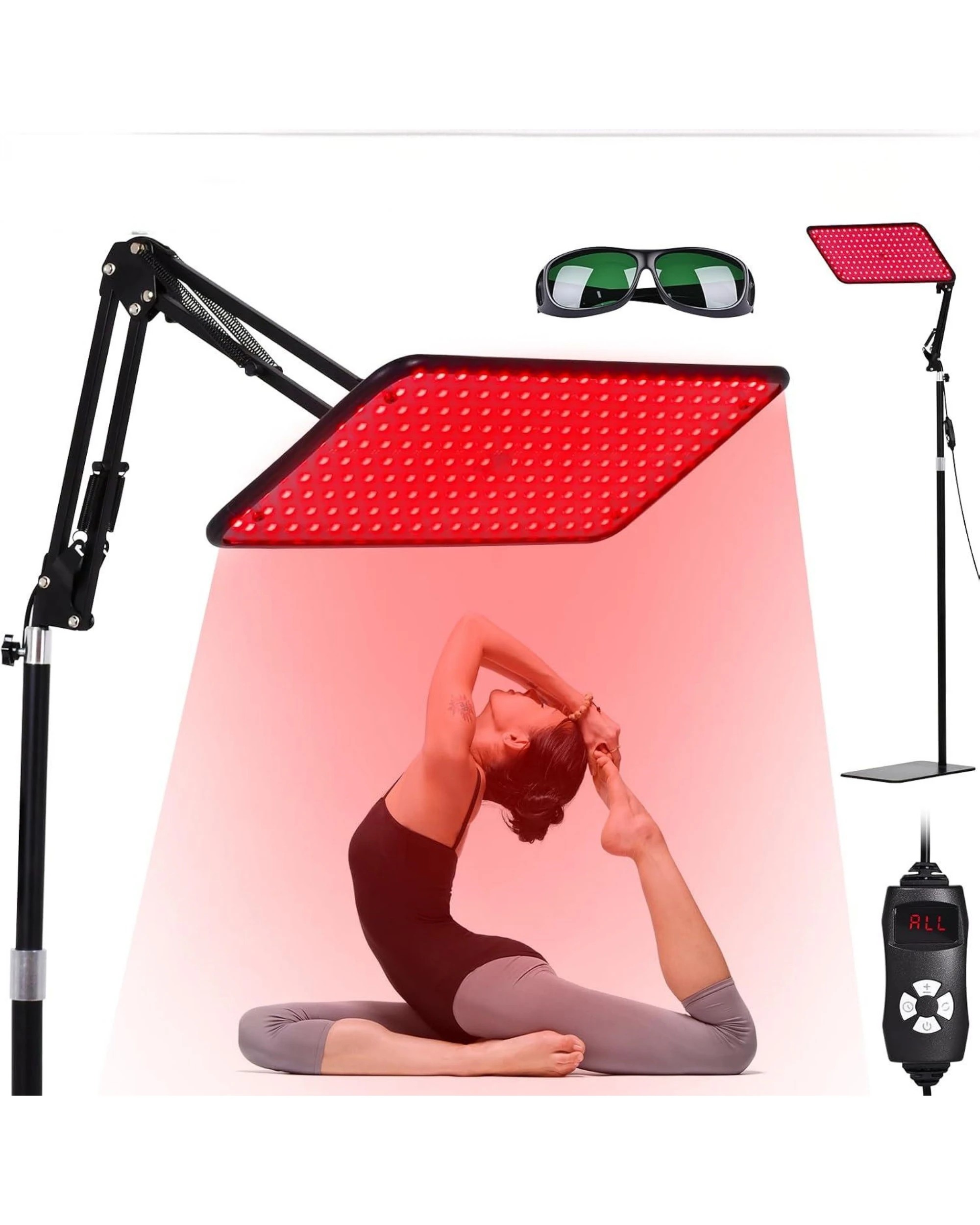 4 Advwin Red Light for Body and Face Infrared Light Therapy with Stand 40x20cm - Black, 4 of 9