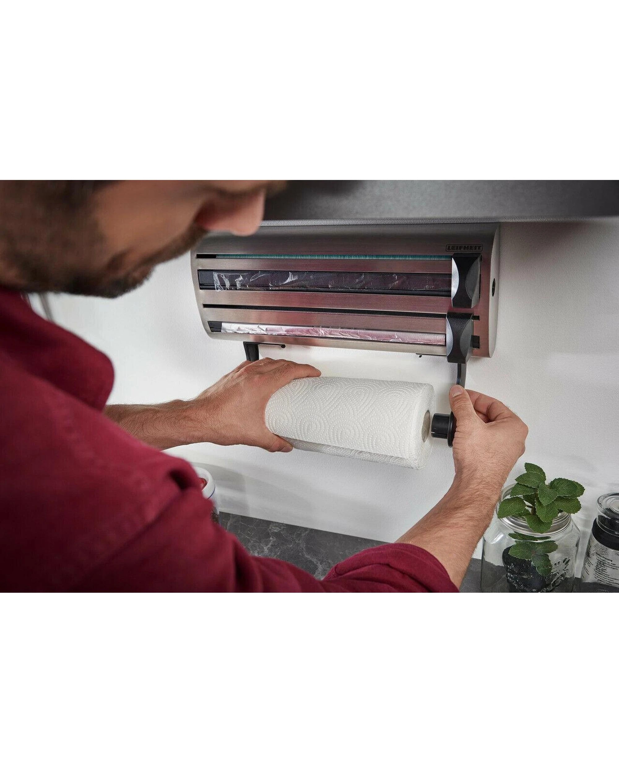 5 Leifheit Parat Royal Wall Mounted Kitchen Roll Holder  Stainless Steel L25660, 5 of 6