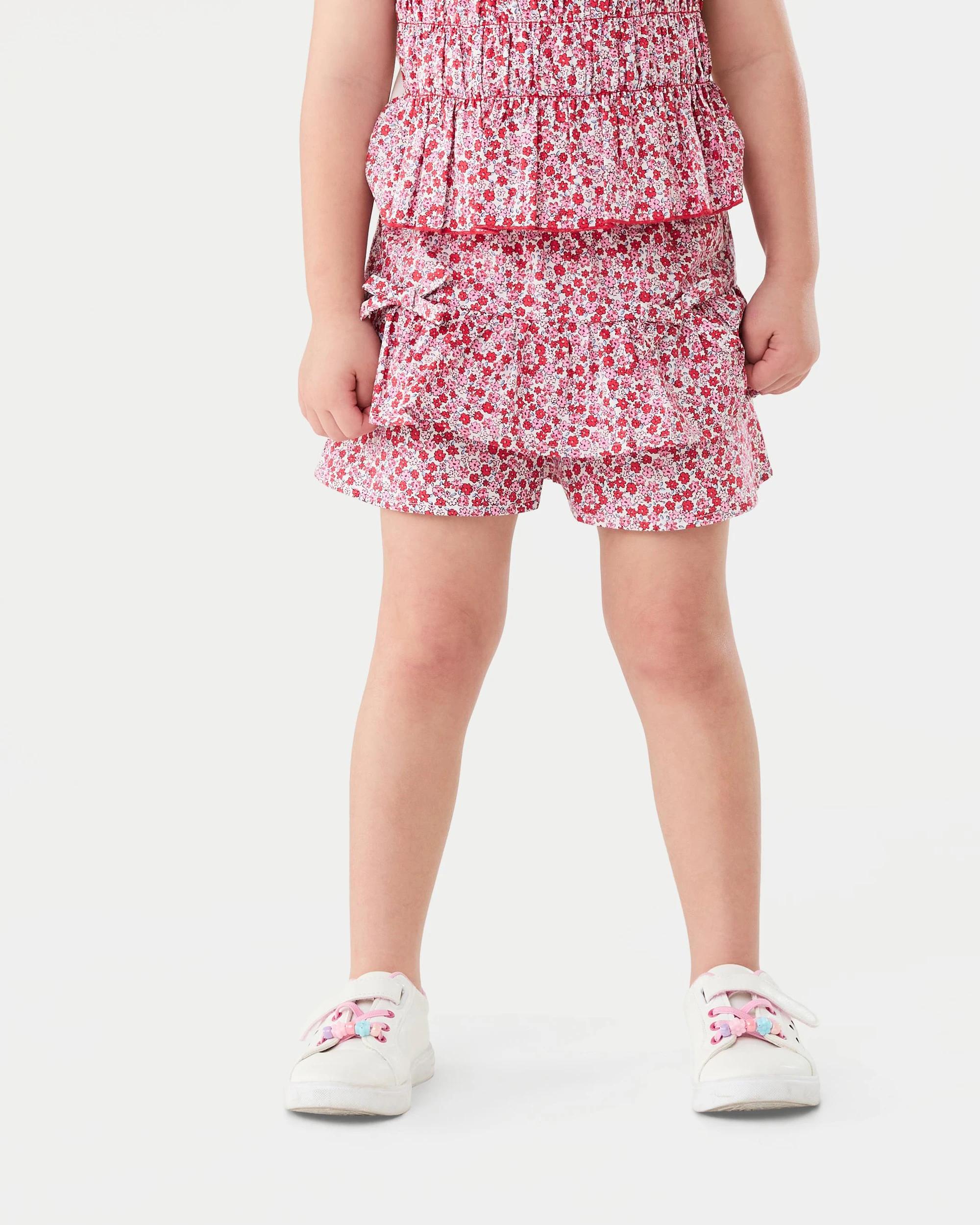 1 Frill Skort Red Floral, 1 of 7