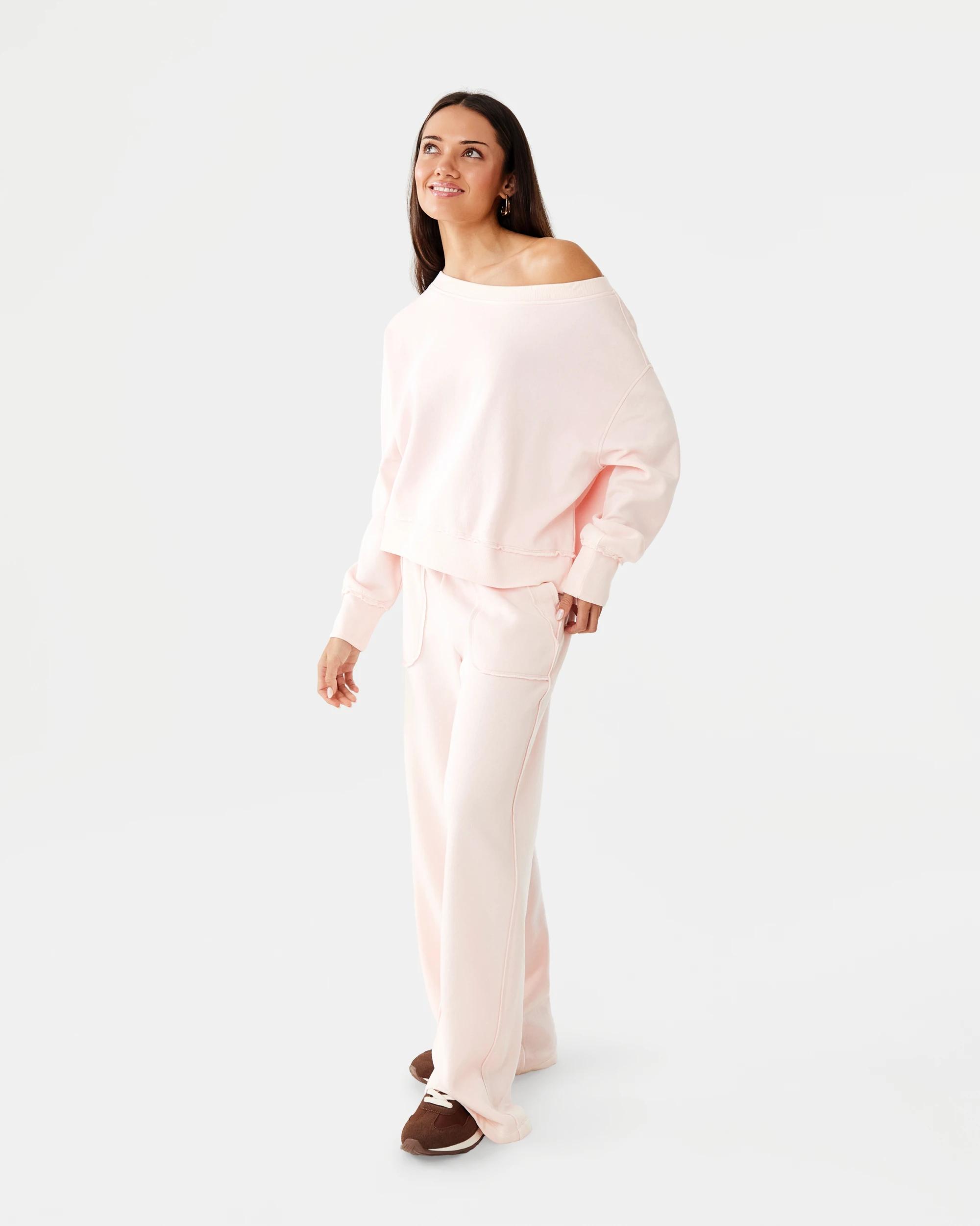 5 Off The Shoulder Sweatshirt Bllet Pink, 5 of 10
