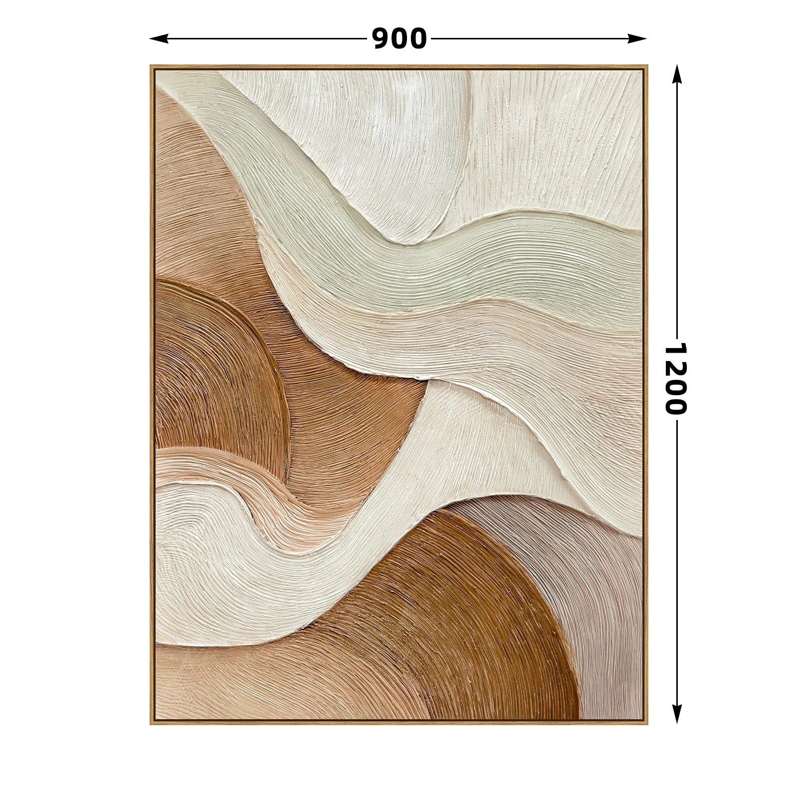 6 Moda Living Terra Tides Hand-Painted Textured Oil Painting - Multi, 6 of 8