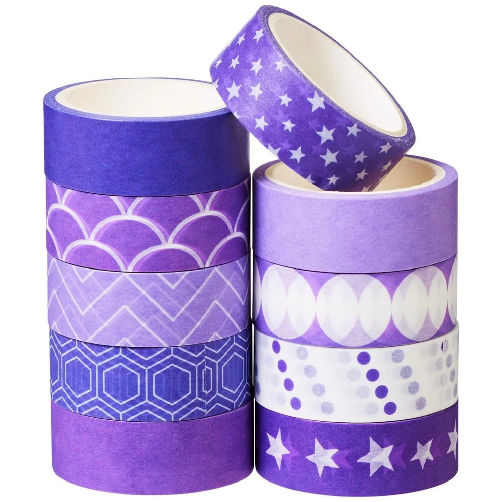 2 Otto Washi Tape Purple 10 Pack, 2 of 3