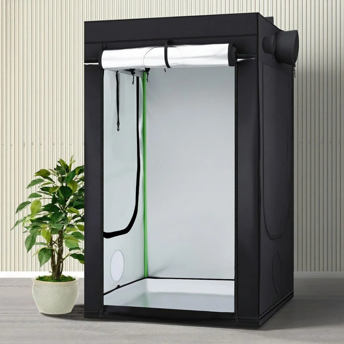 5 Green Fingers Grow Tent Kits 120x120x200cm Hydroponics Indoor Grow System - Black, 5 of 5