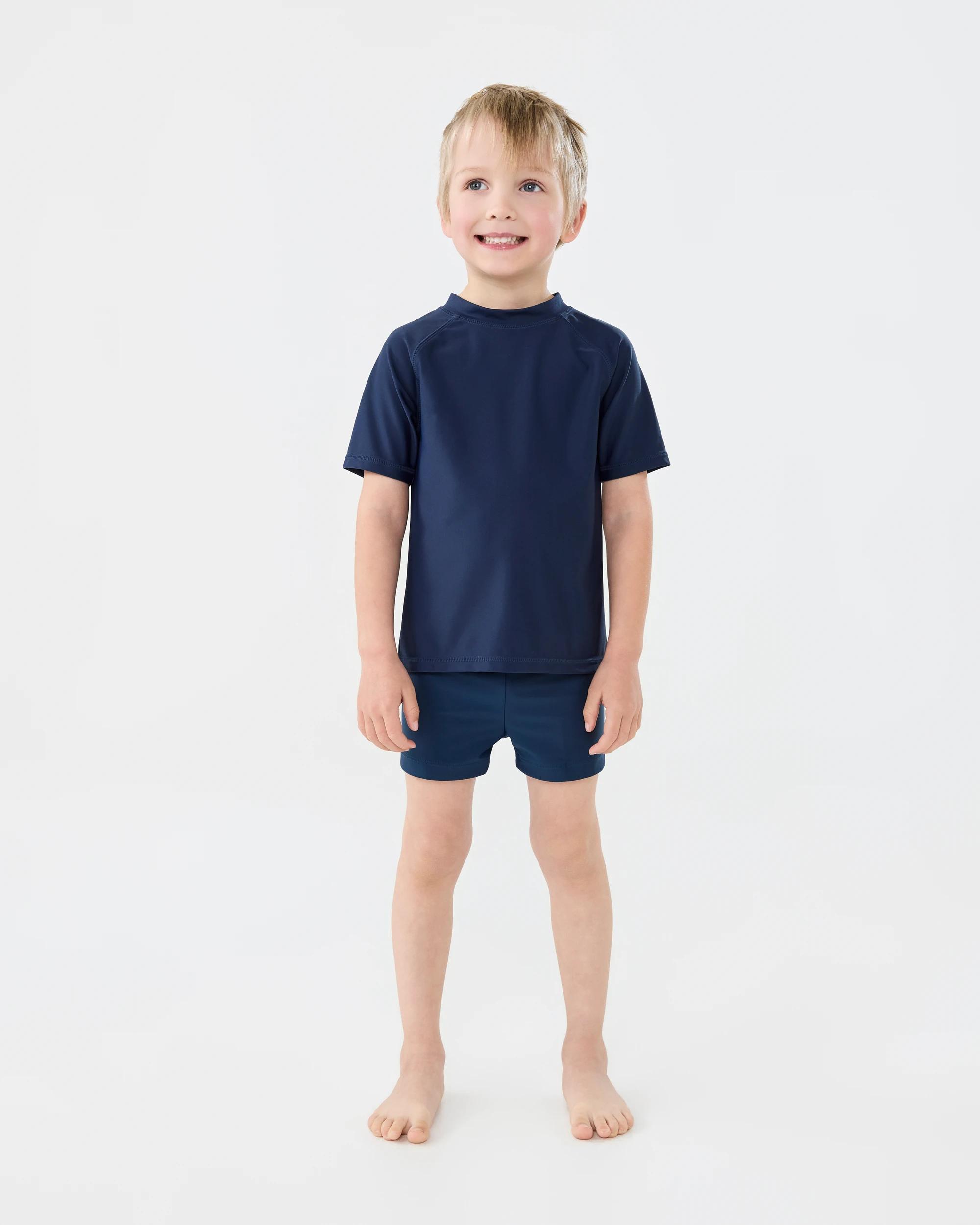 6 Short Sleeve Rash Vest Dress Navy, 6 of 6