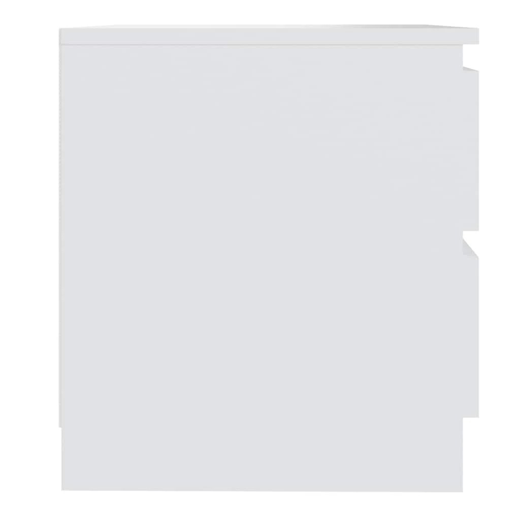 4 vidaXL Bed cabinet Ample Storage - White, 4 of 7