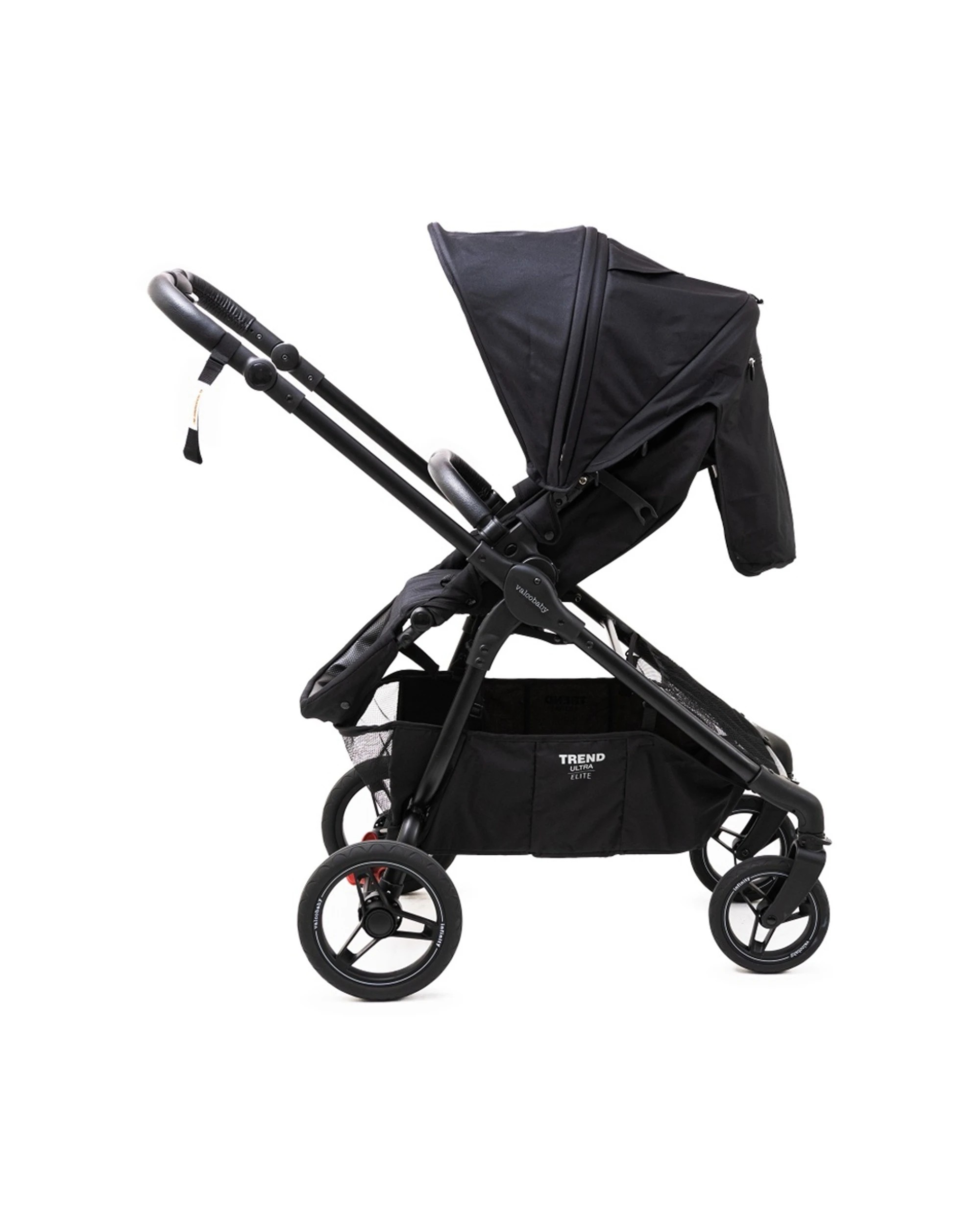 3 Valcobaby Trend Ultra Elite Stroller Pram Reversible One-Hand Fold Infinity - Black, 3 of 8
