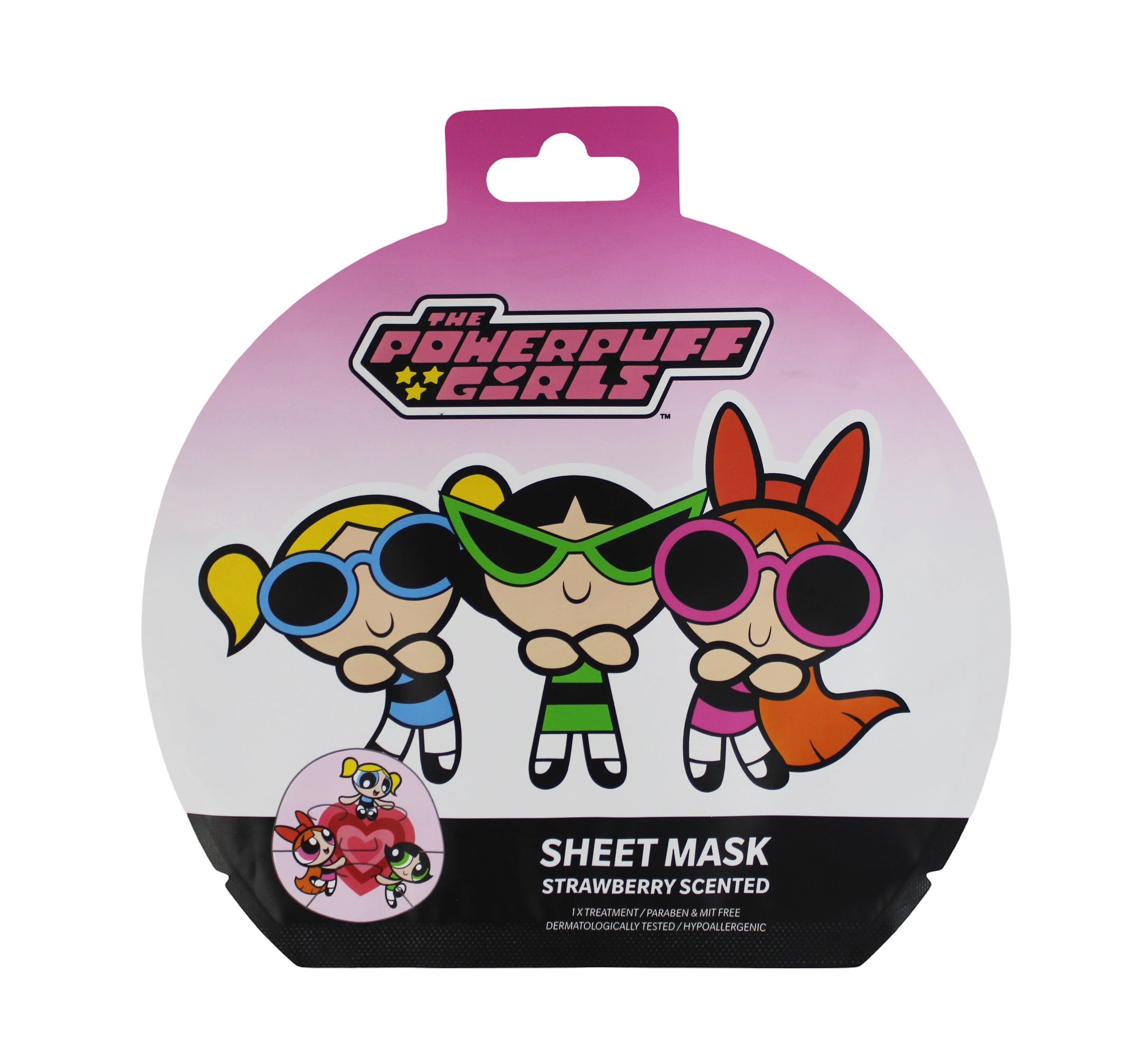 1 The Powerpuff Girls Sheet Mask - Strawberry Scented, 1 of 2