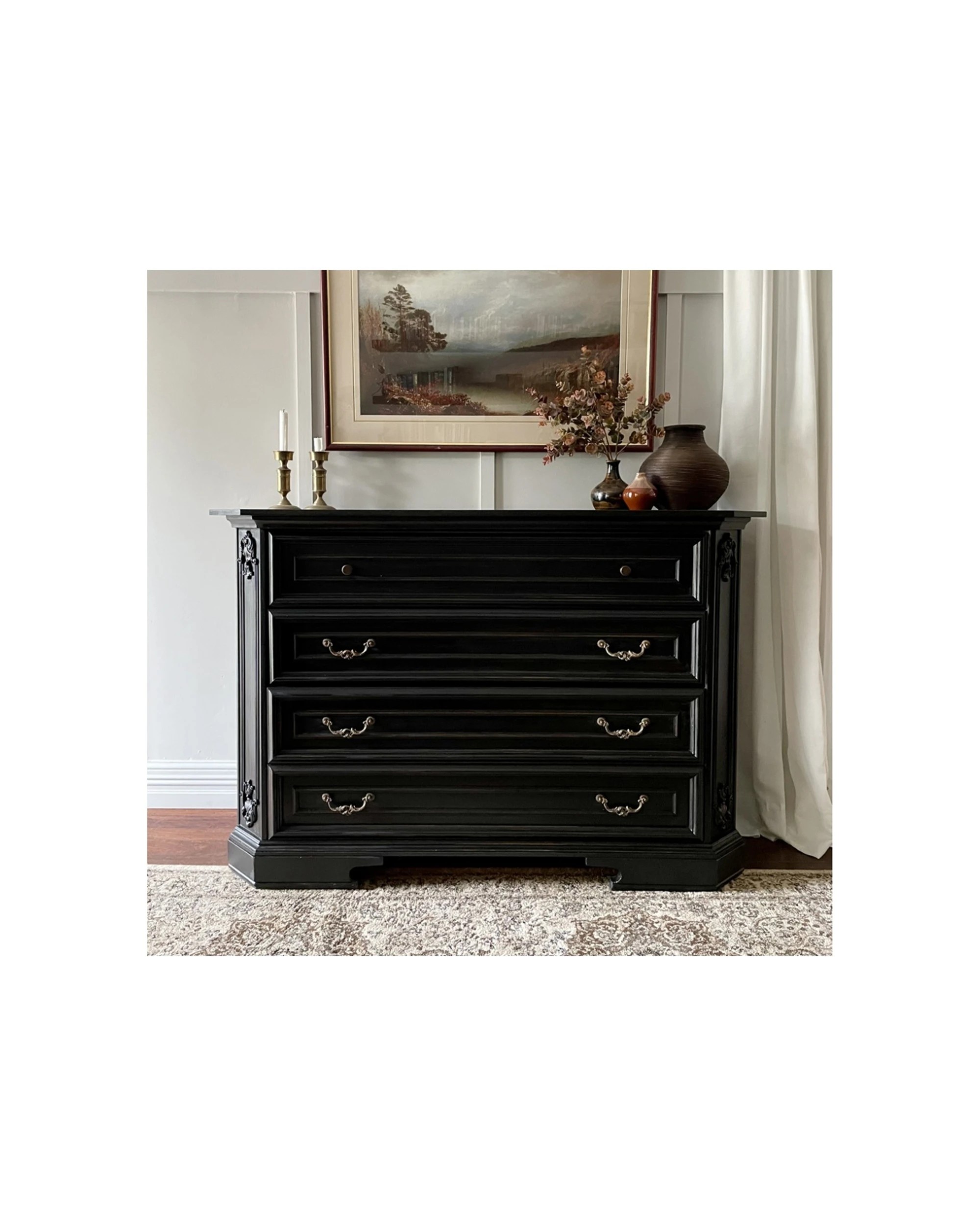 6 Mezzie+Frank Chalk Effect 0.5L Interior Water Based Furniture Paint Caviar Black - Black, 6 of 6