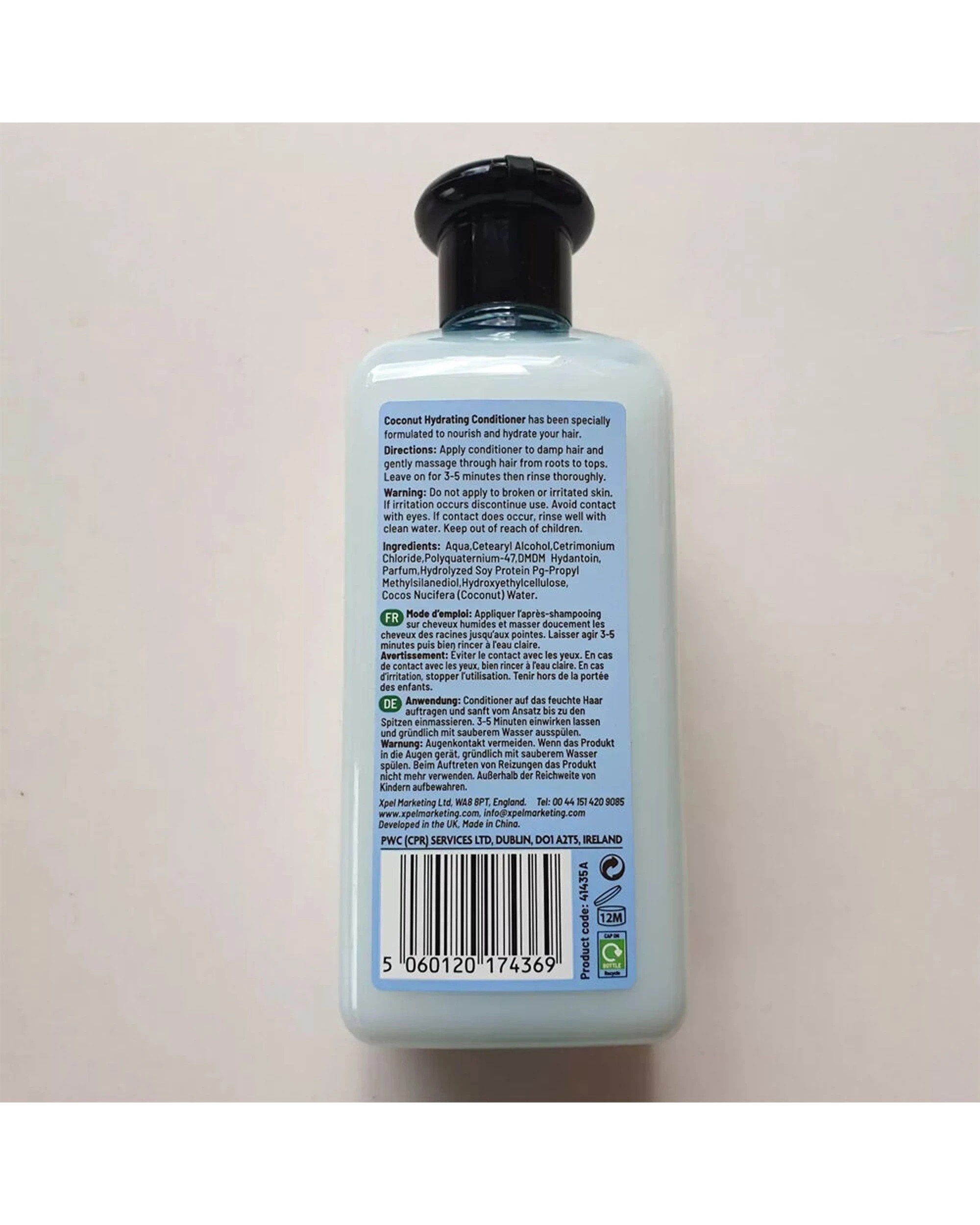 3 XHC 12PK Coconut Scent Hydrating Conditioner For All Hair Types Vegan 400ml - Multi, 3 of 3