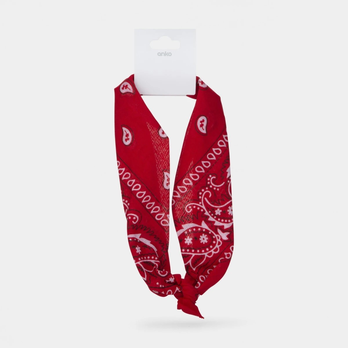 4 Paisley Hair Bandana - Red, 4 of 4