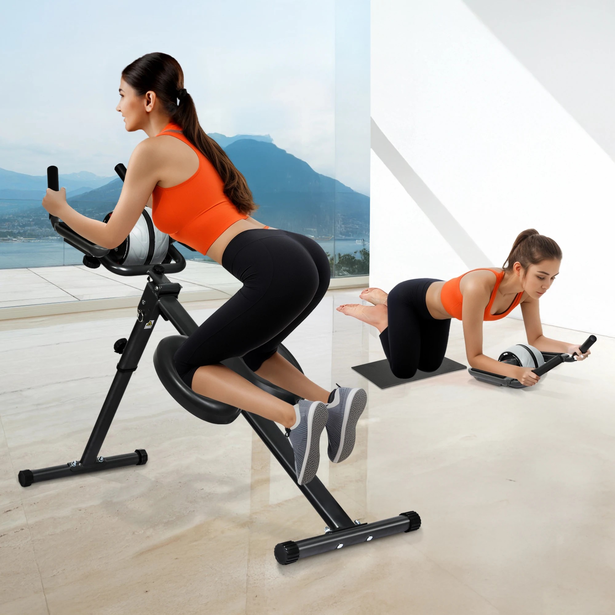 8 Centra Ab Crunch Machine Roller Wheel Abdominal Exerciser Gym Workout Equipment, 8 of 9