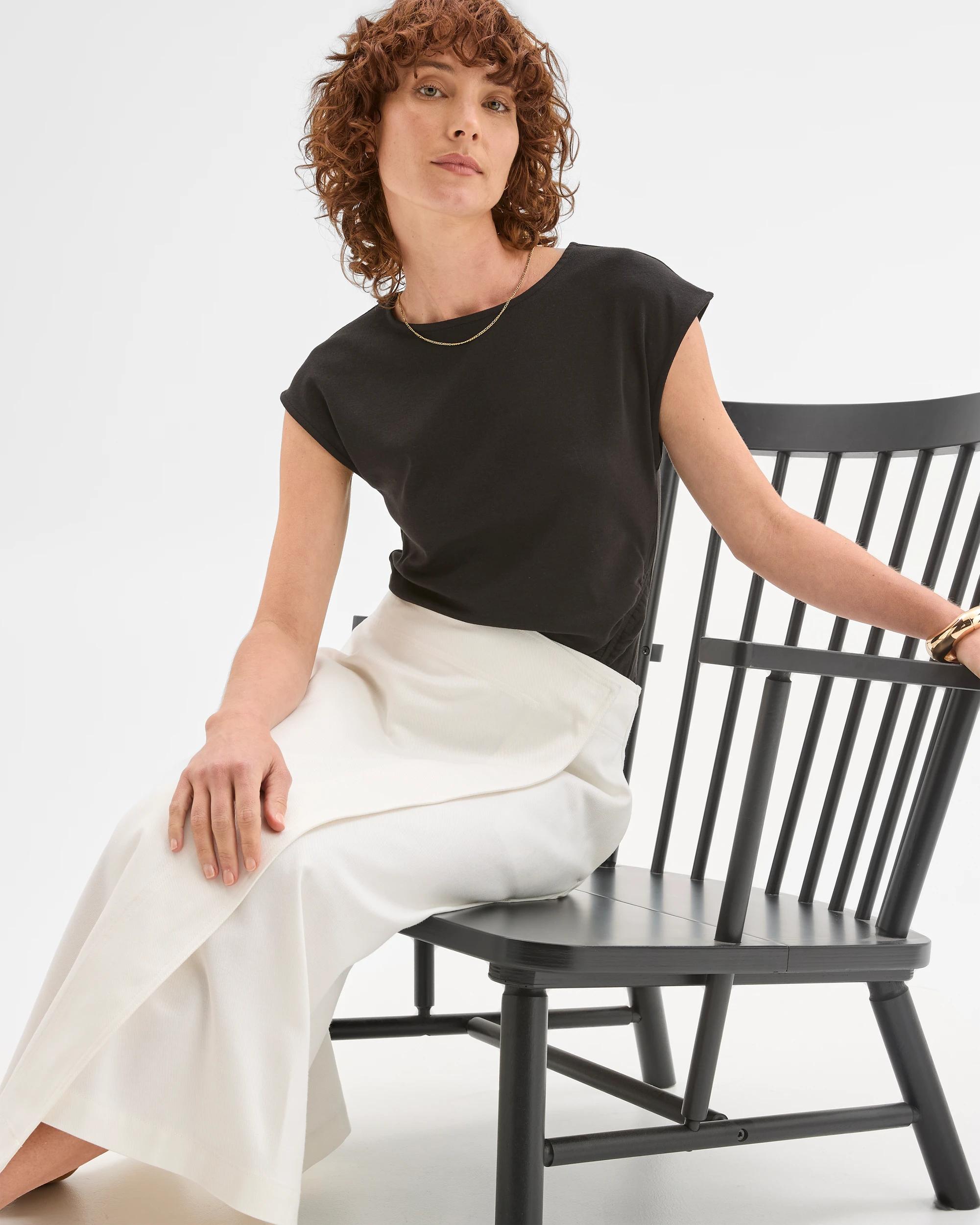 3 Target Woman Wrap Midi Skirt CHALK, 3 of 7