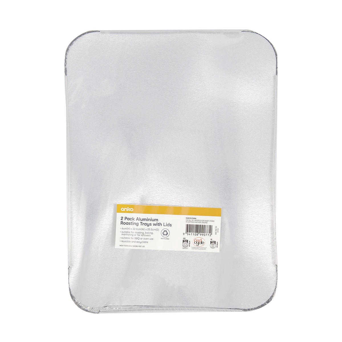 7 2 Pack Aluminium Roasting Trays with Lids, 7 of 7