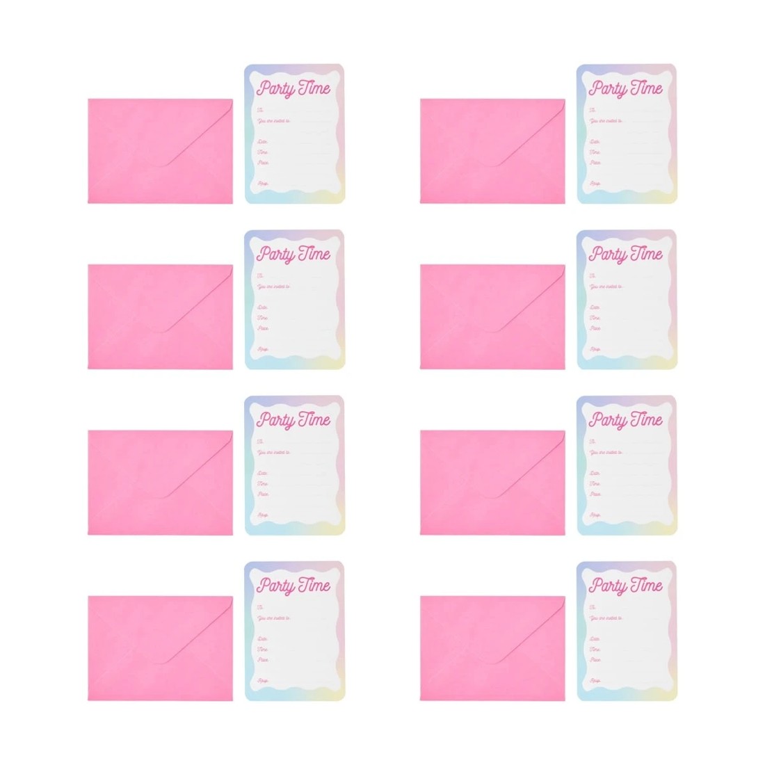 2 8 Pack Ombre Party Invitations, 2 of 3