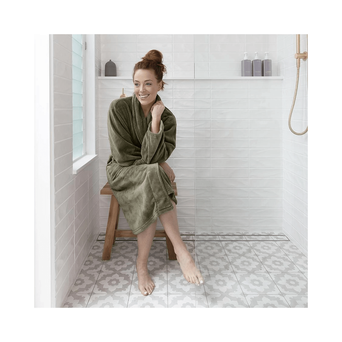 7 Bambury Microplush Bath Robe - 100% Polyester Coral Fleece, Blush (Available in 11 Colours) - Pink, 7 of 7