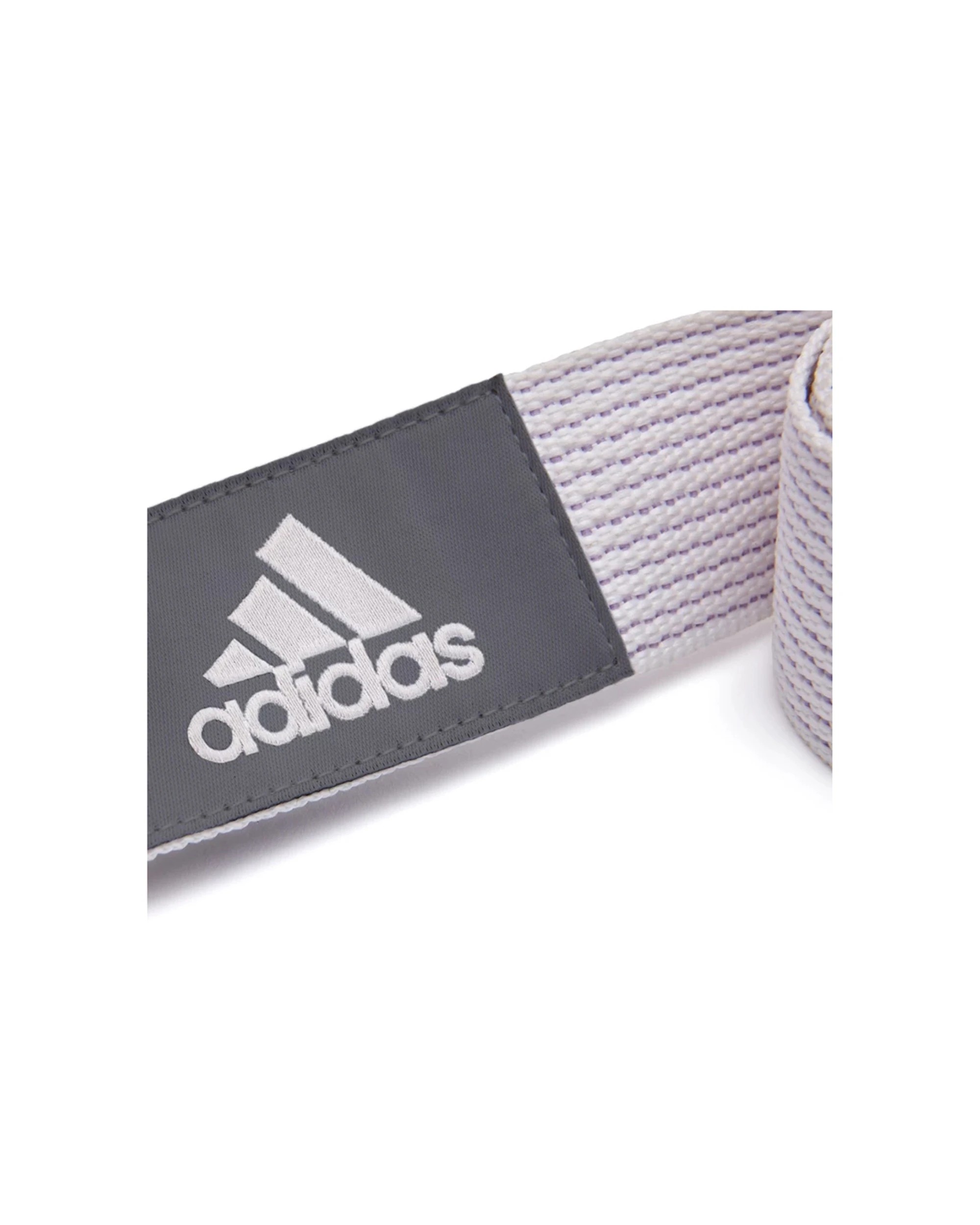 6 Adidas Yoga Strap 2.5m Adjustable Metal D Buckle Durable Woven Anti-Slip - White, 6 of 9