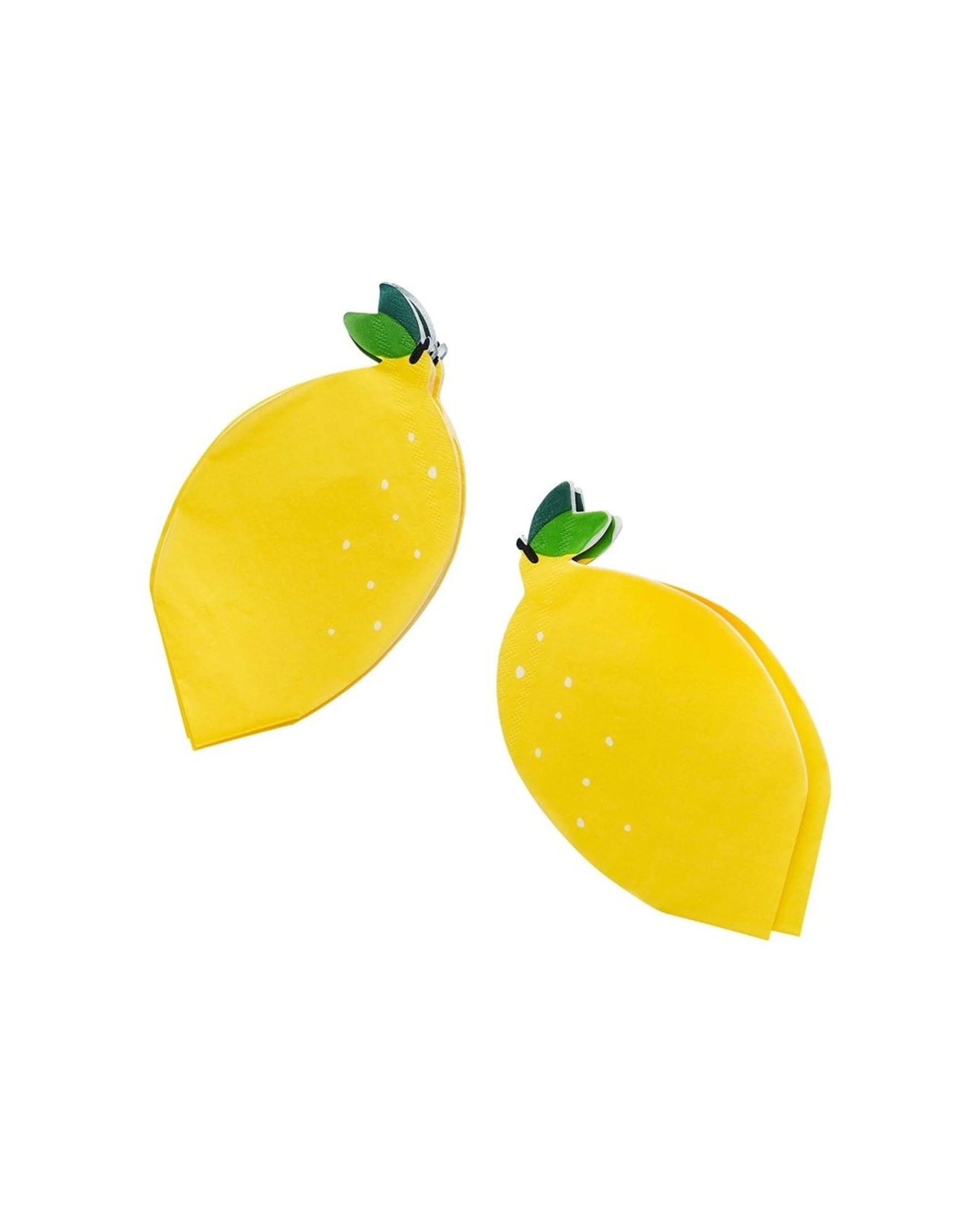 1 Anagram 16pc Summer Picnic Lemon Shaped Napkins Set Party Tableware Decoration - Yellow, 1 of 1