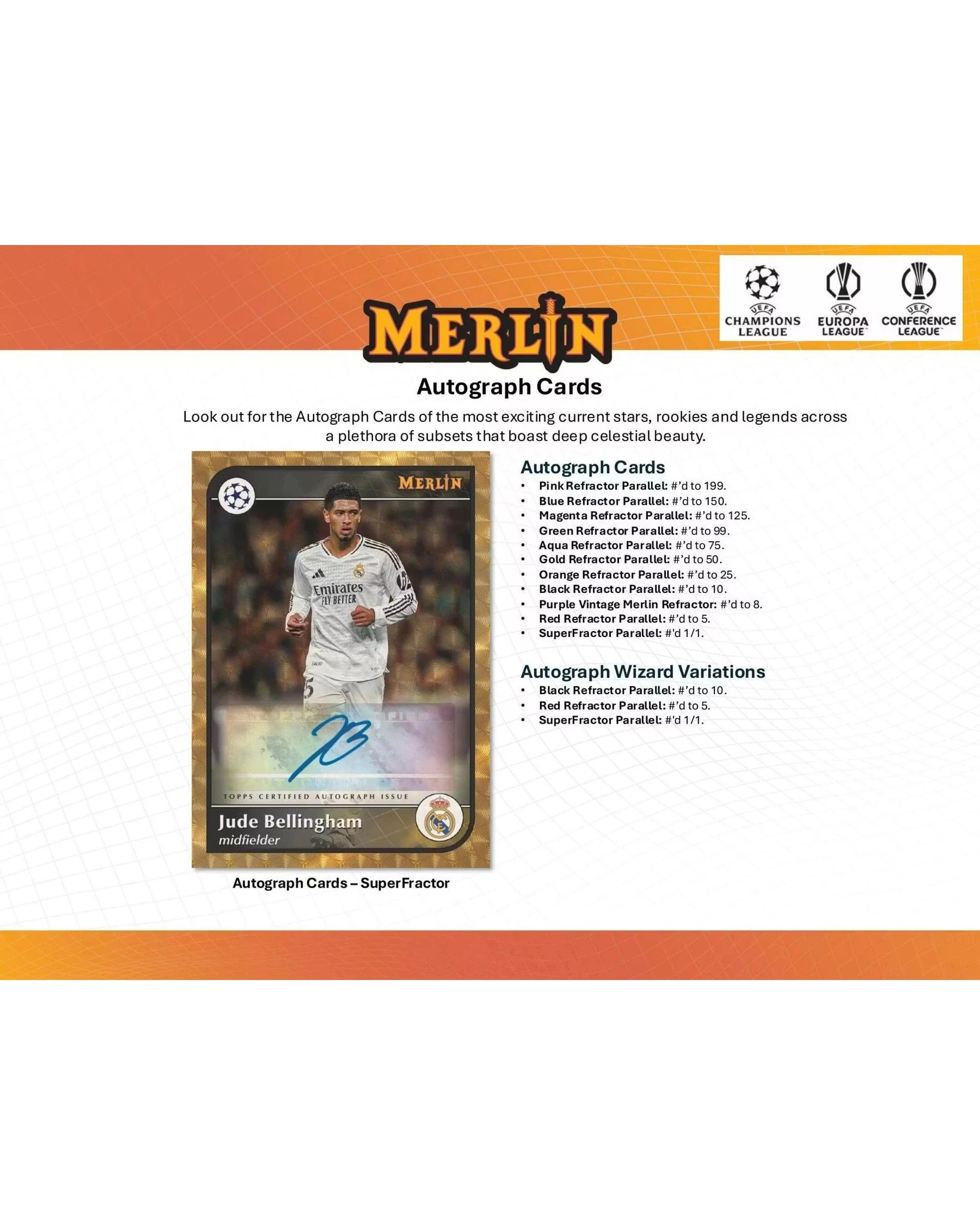 8 Topps 2024/2025 Chrome Merlin UEFA Club Competitions Soccer Blaster Box, 8 of 10
